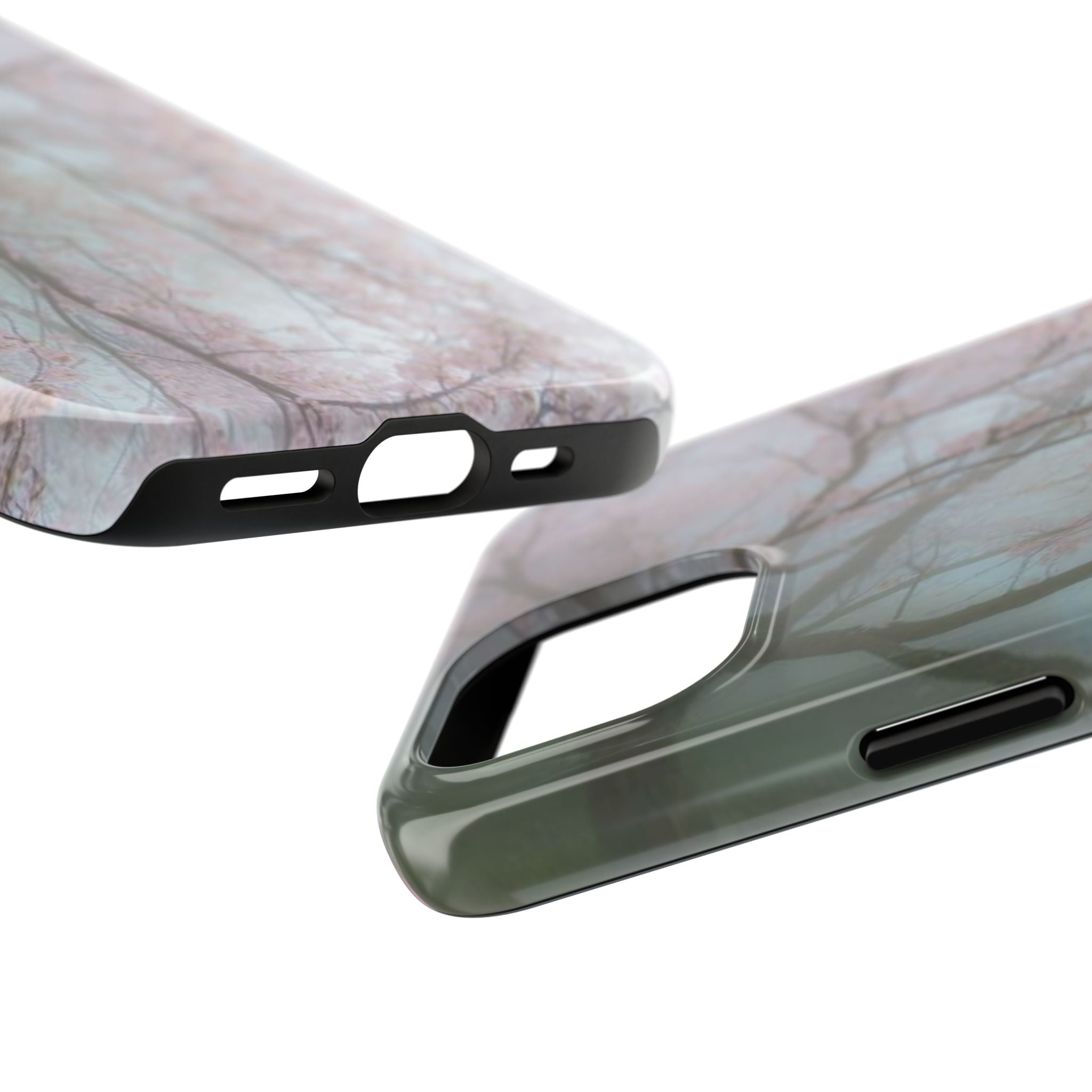 Foggy Cherry Blossom Cyber Phone Case  - Tough Impact-Resistant Case