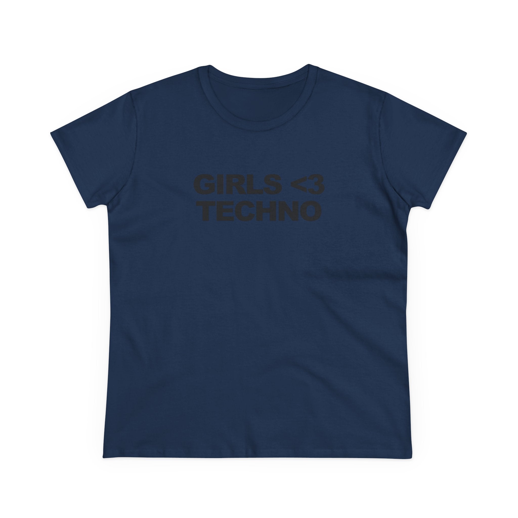 GIRLS <3 TECHNO Women's Cotton Tee