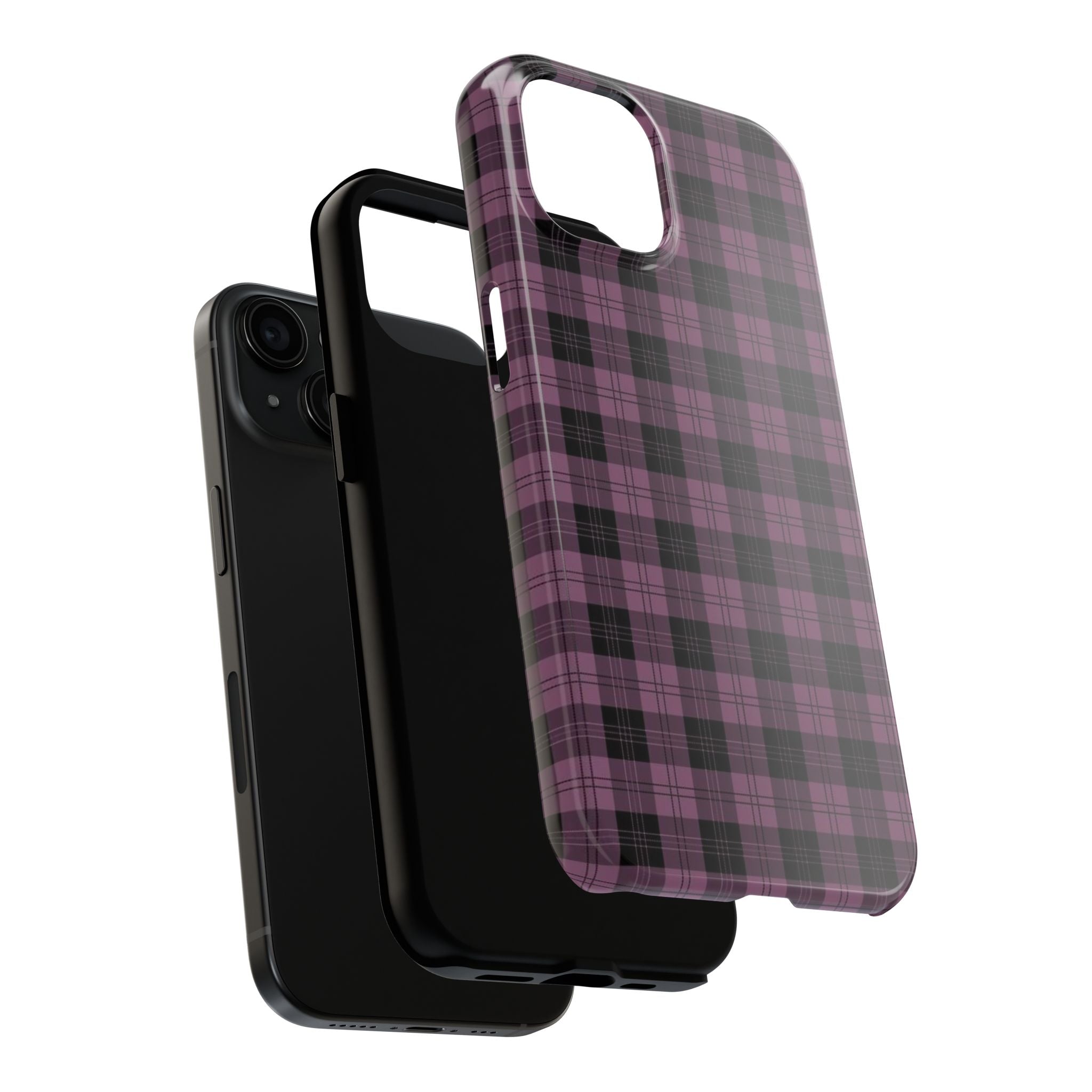Emo Dark Pink Gingham Plaid Phone Case  - Tough Impact-Resistant Case
