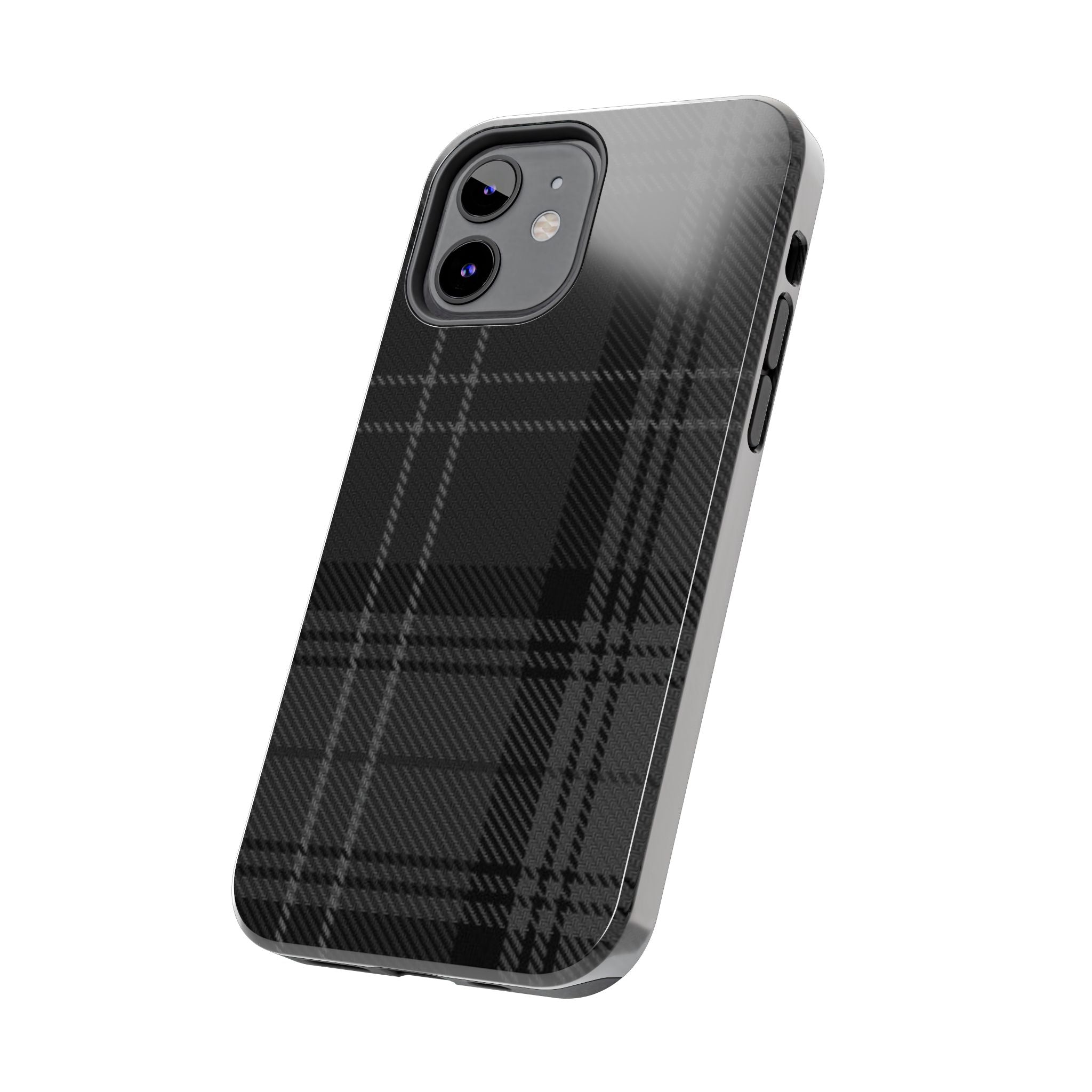 Black Plaid Phone Case  - Tough Impact-Resistant Case