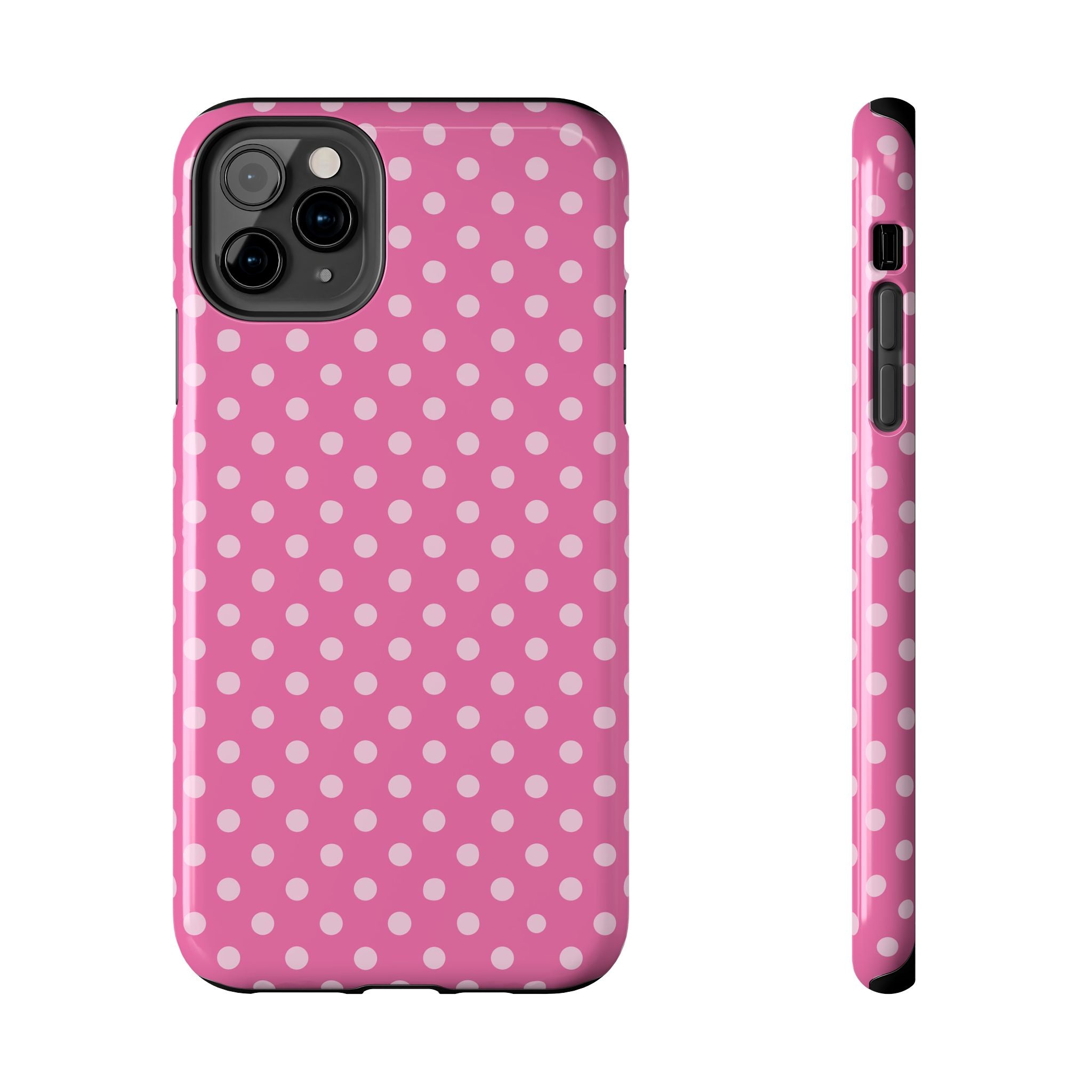 Pink on Pink Polka Dot Phone Case  - Tough Impact-Resistant Case