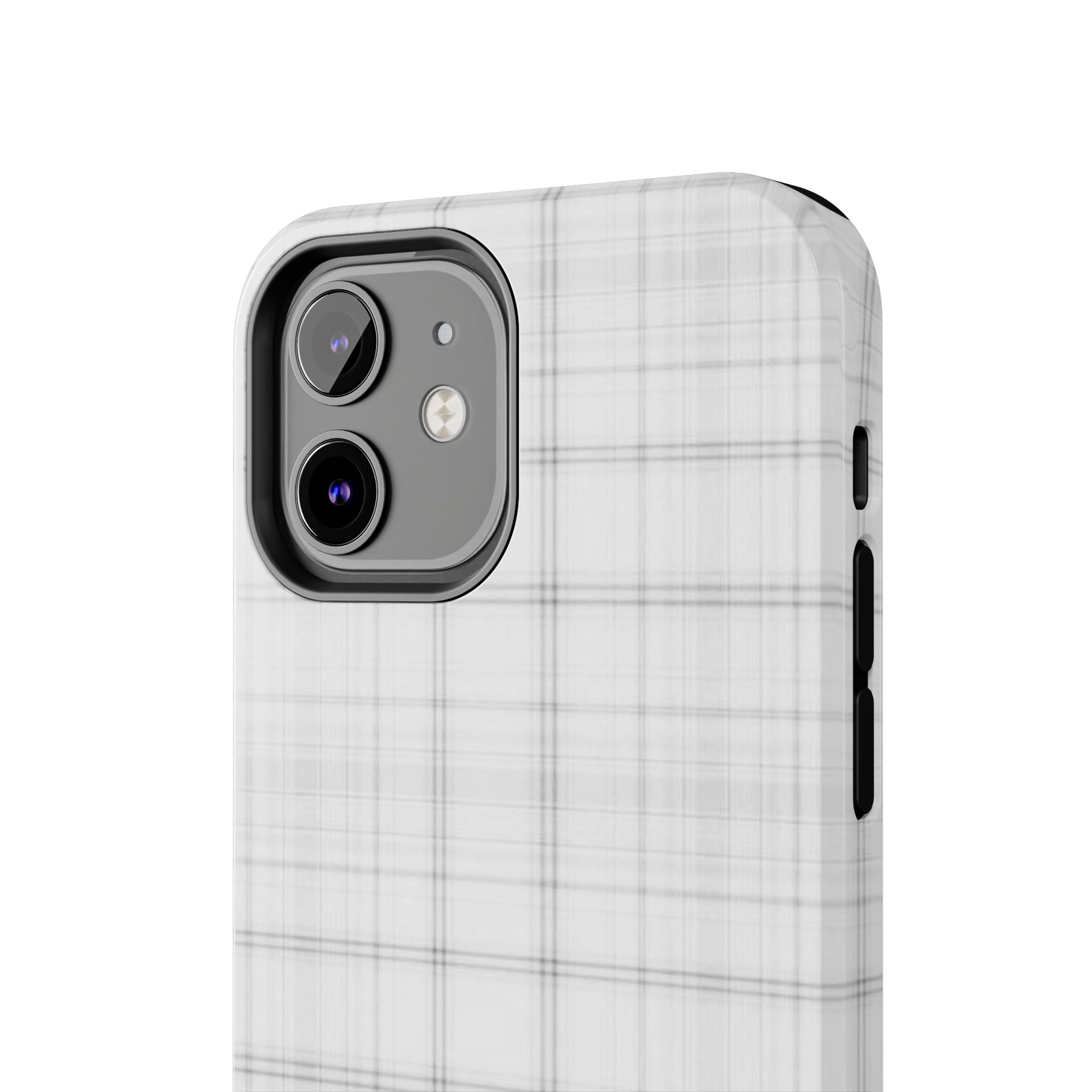 White Gingham Phone Case