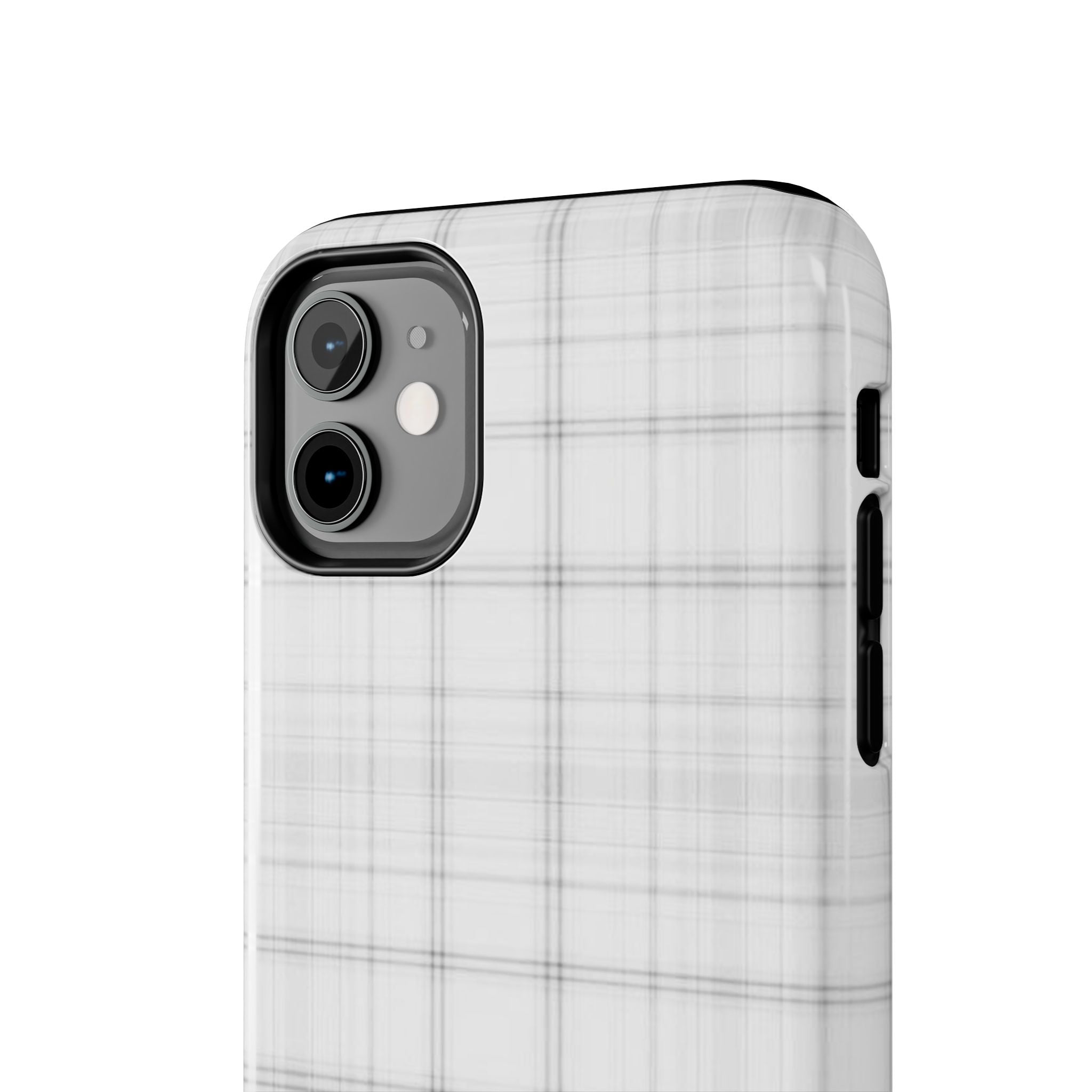 White Gingham Phone Case
