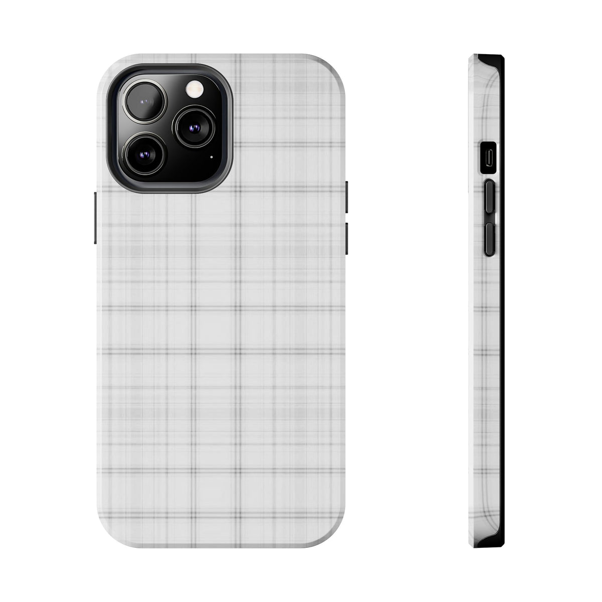 White Gingham Phone Case