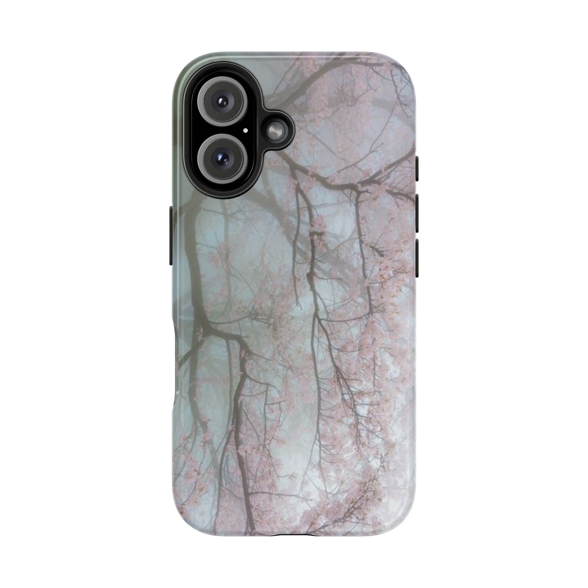 Foggy Cherry Blossom Cyber Phone Case  - Tough Impact-Resistant Case