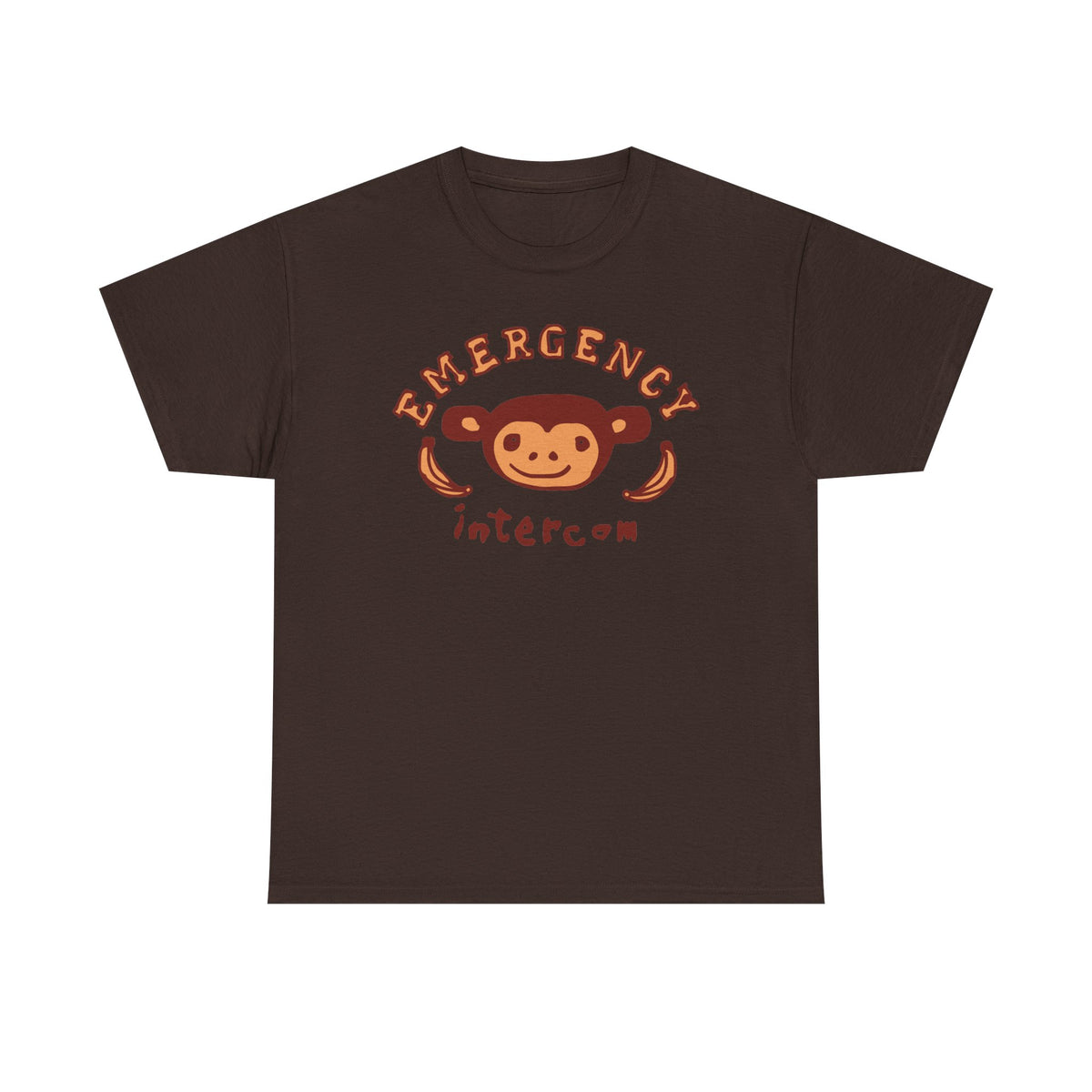 Emergency Intercom Monkey Logo 100% Cotton Tee Shirt