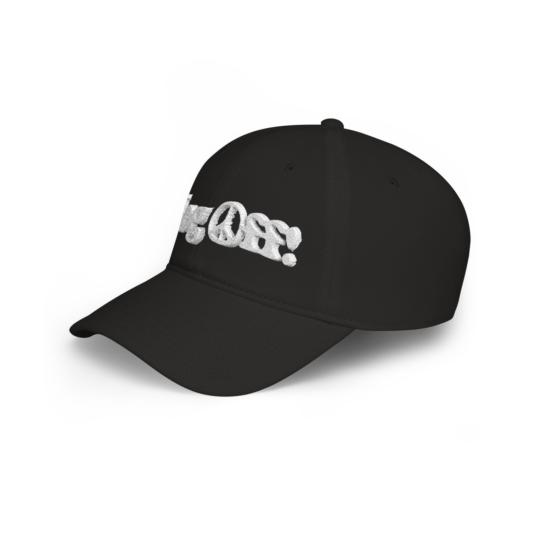 Log Off Peace Sign (White Text) Low Profile Baseball Cap