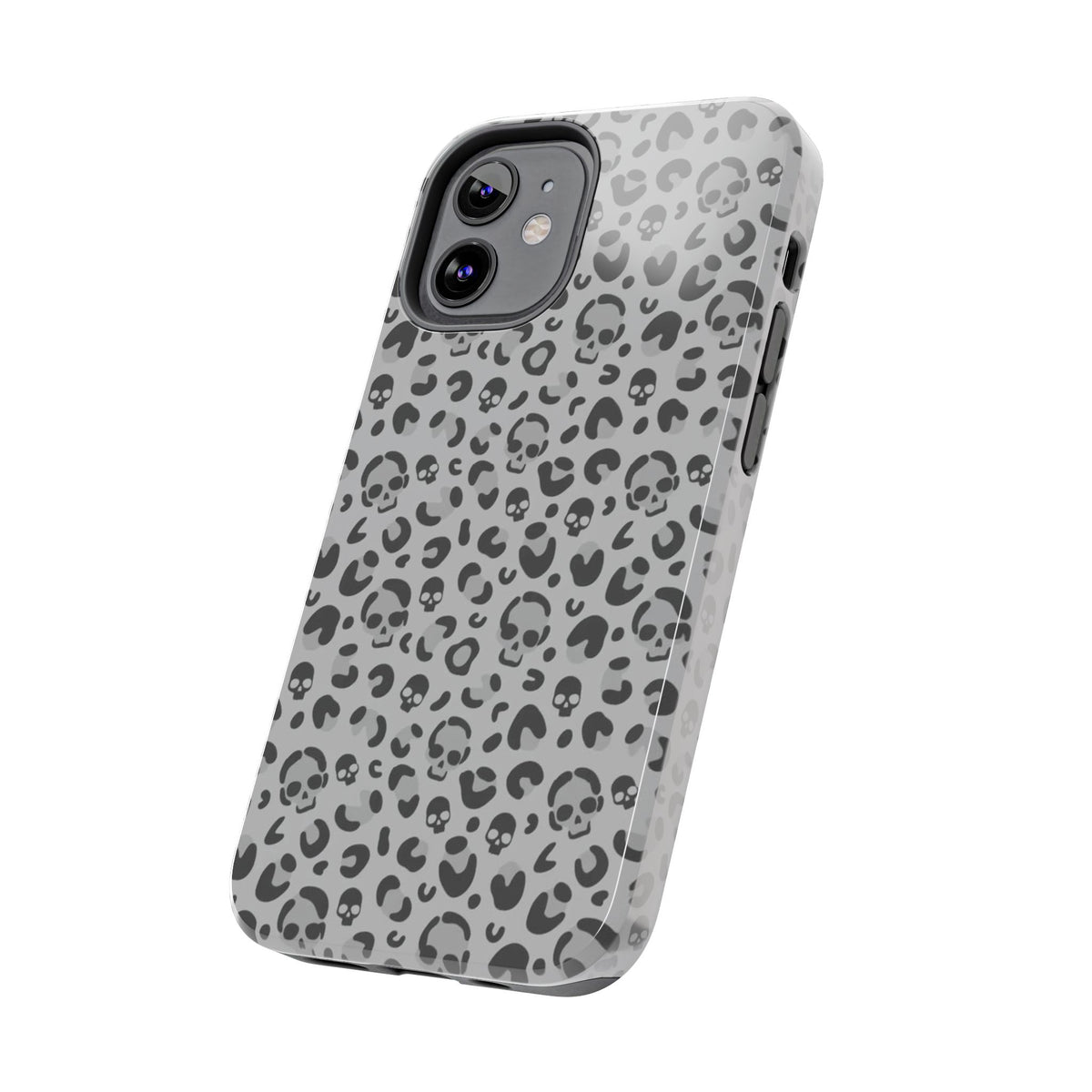 Skull Cheetah Grey Leopard Phone Case