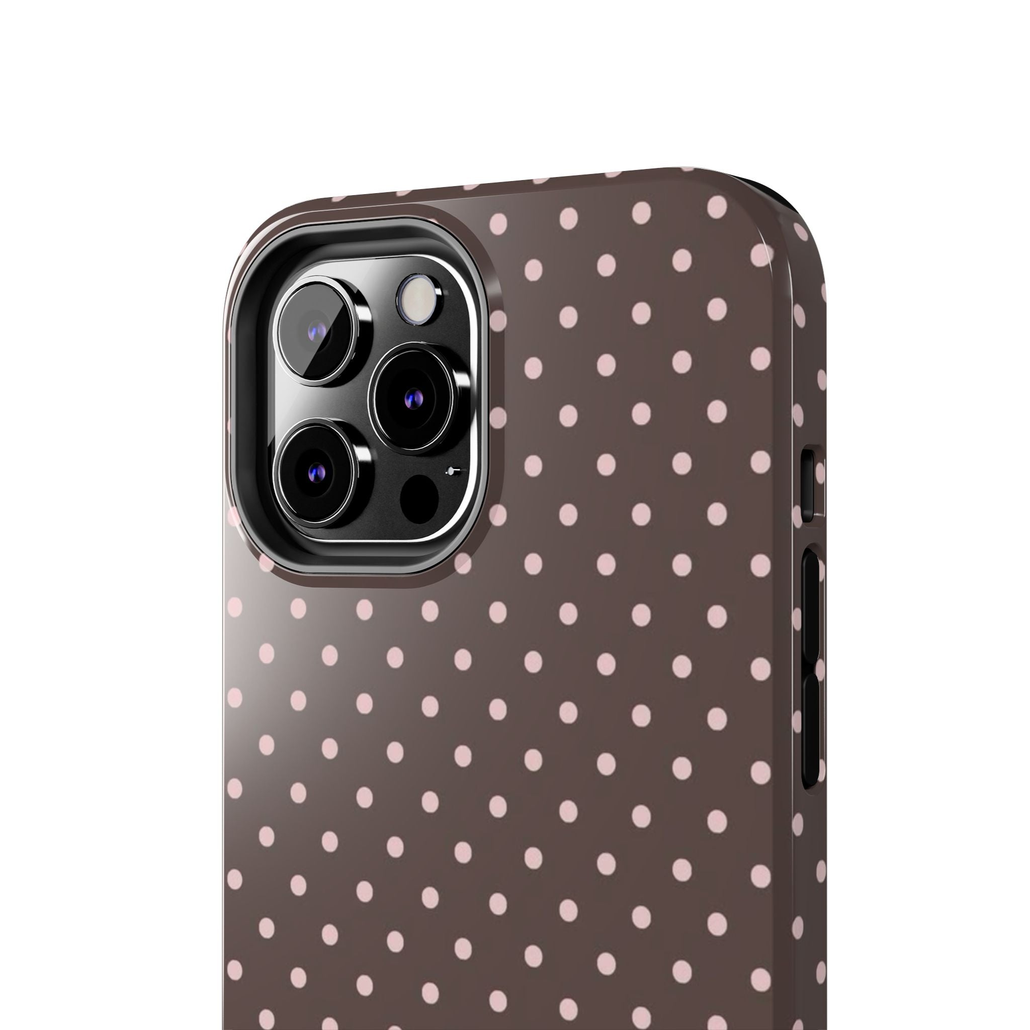 Brown with Pink Dots Phone Case  - Tough Impact-Resistant Case