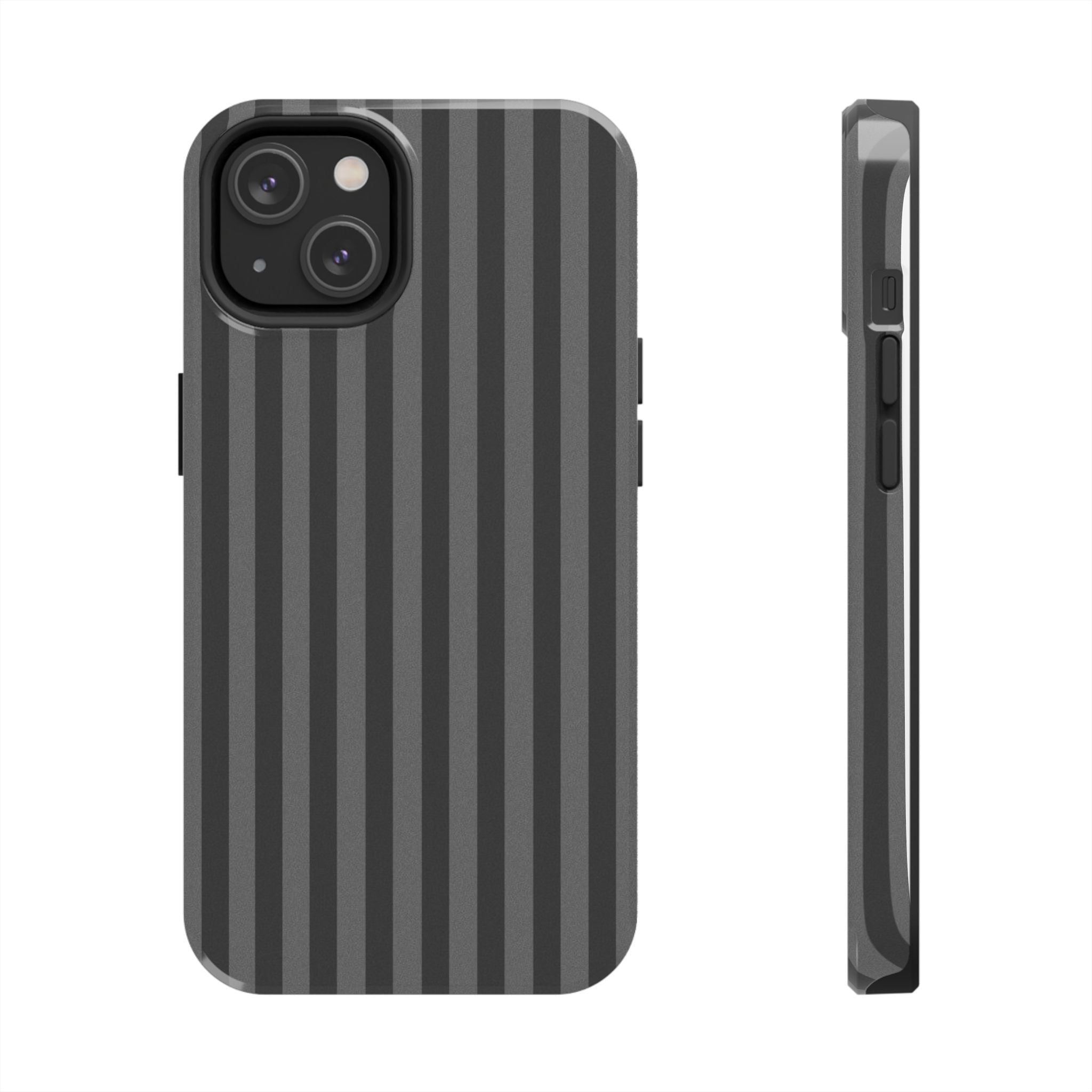 Dark Grey and Black Stripes Phone Case