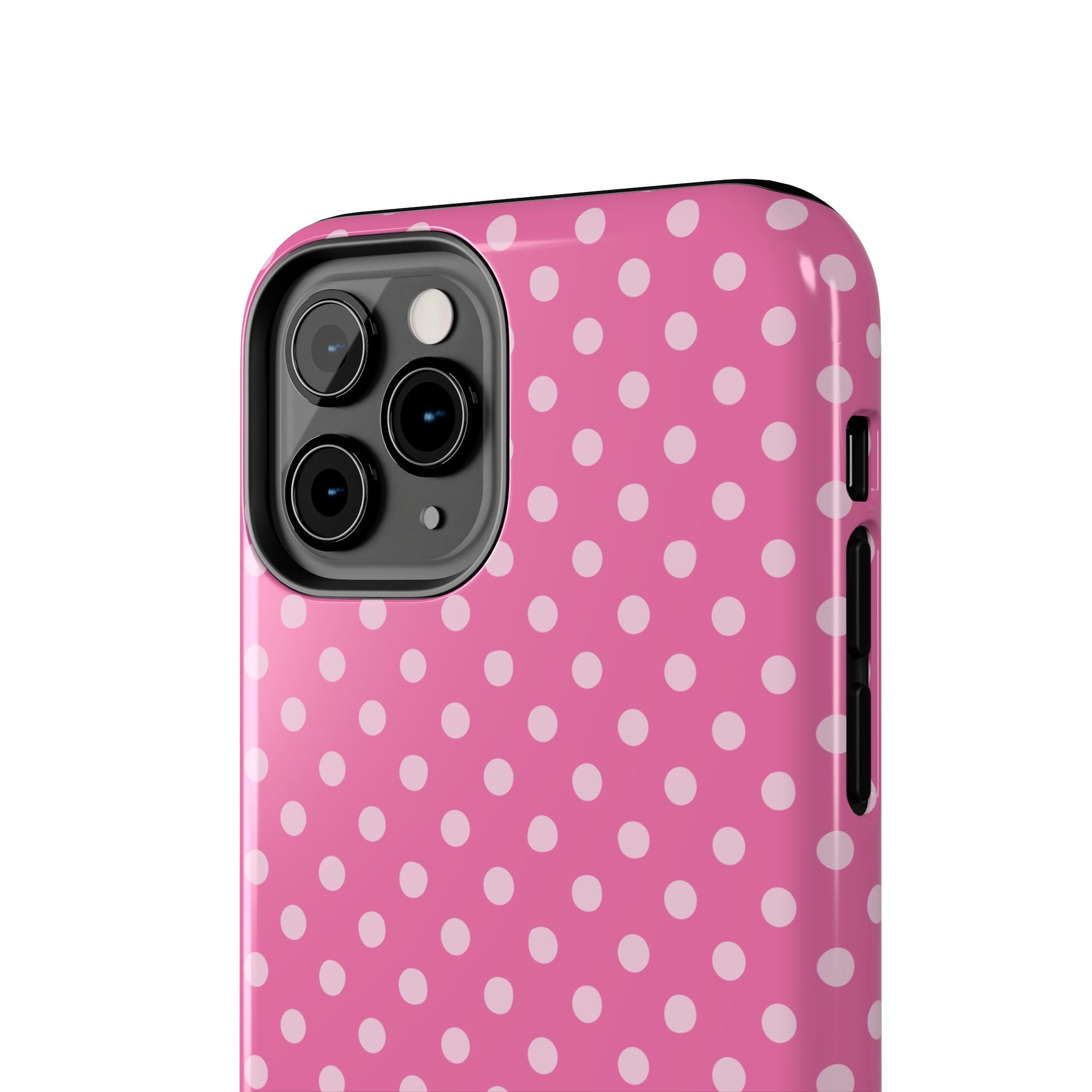 Pink on Pink Polka Dot Phone Case  - Tough Impact-Resistant Case