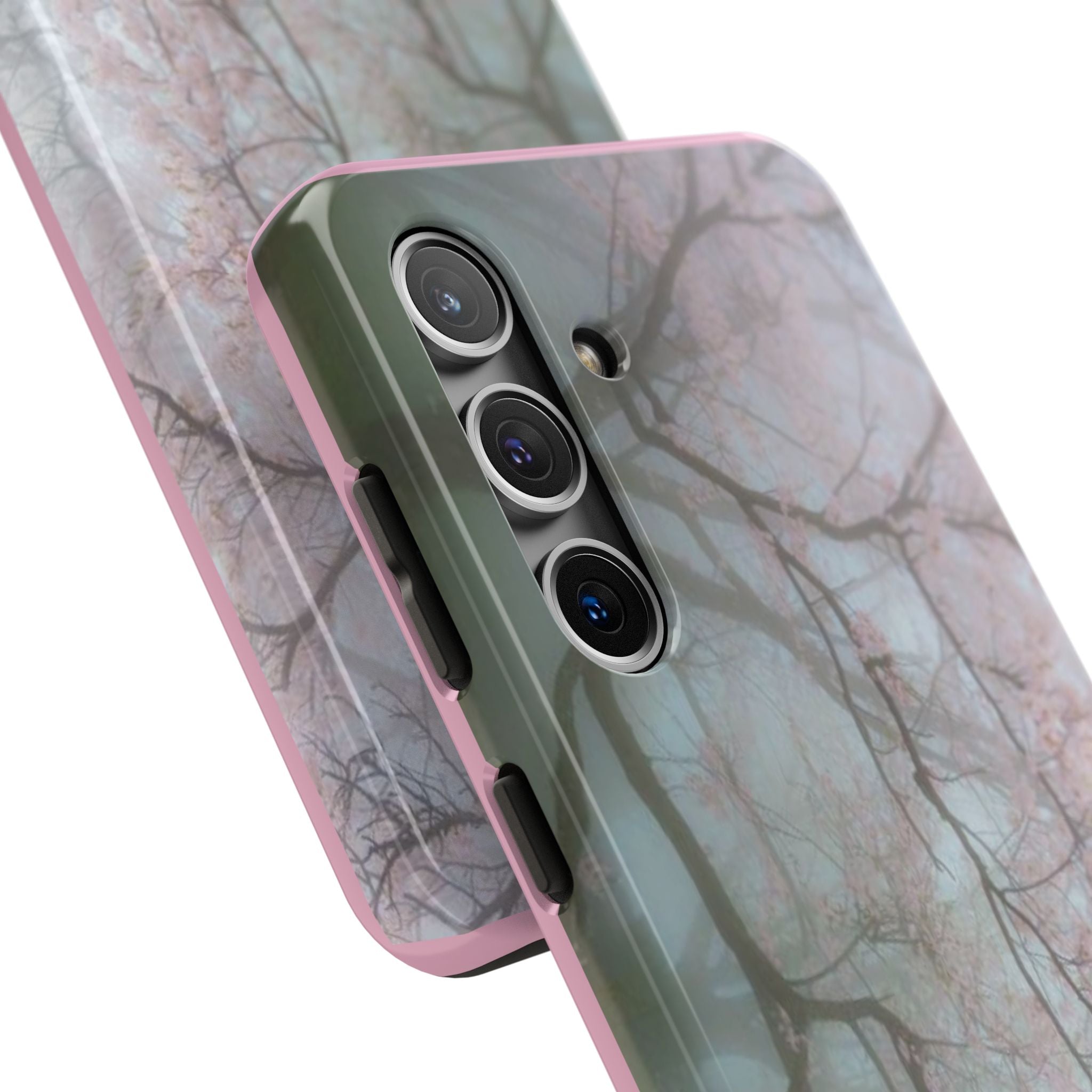 Foggy Cherry Blossom Cyber Phone Case  - Tough Impact-Resistant Case