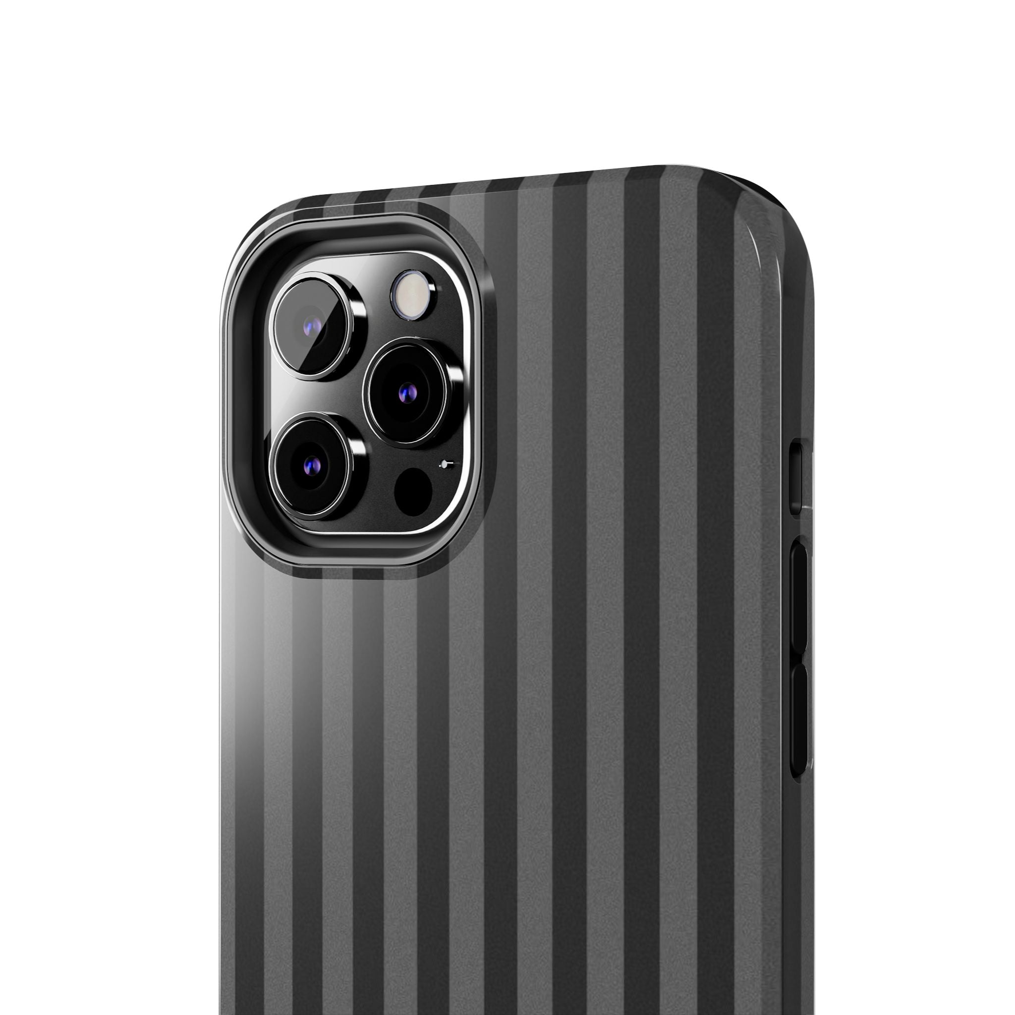 Dark Grey and Black Stripes Phone Case
