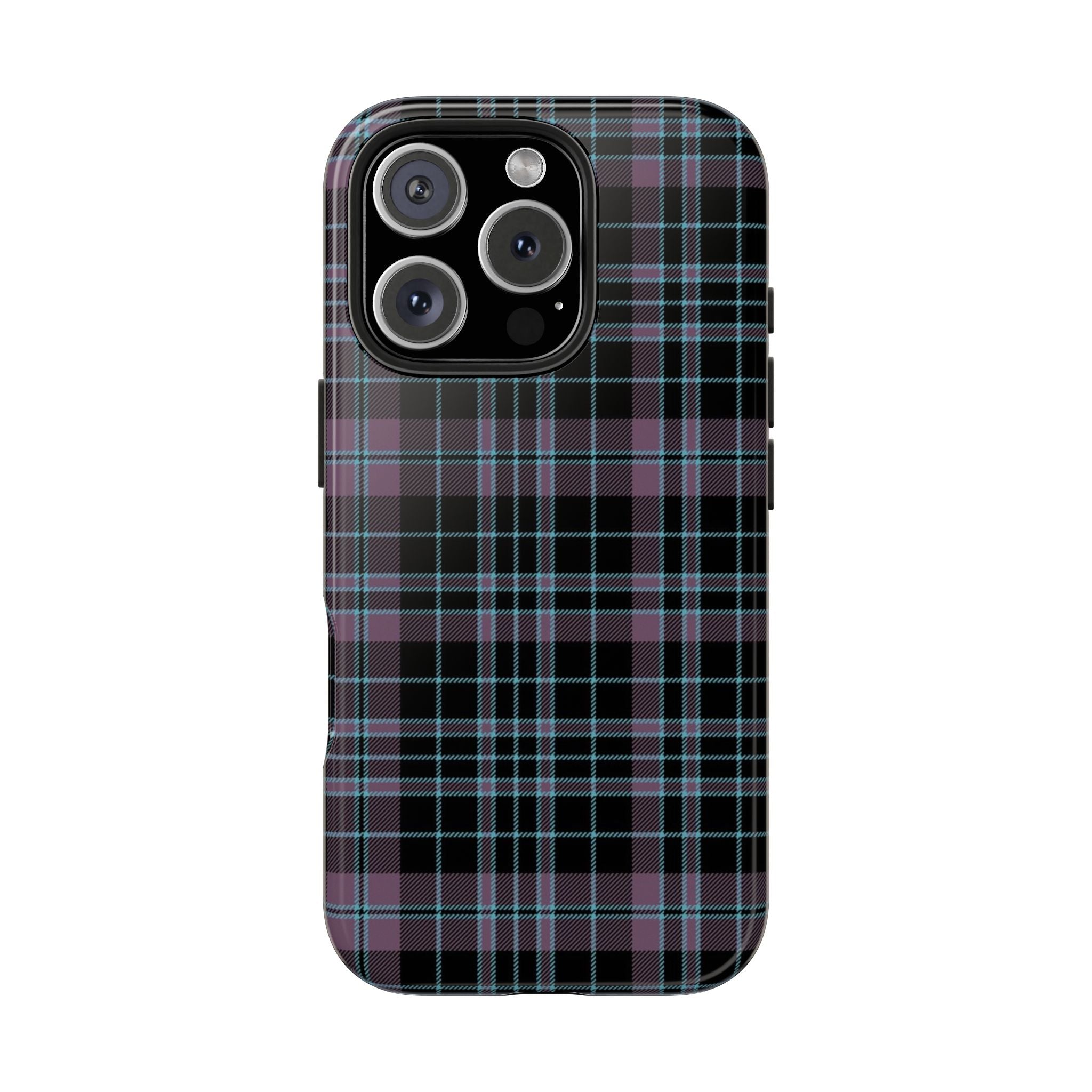 Punk Purple and Blue Plaid Phone Case