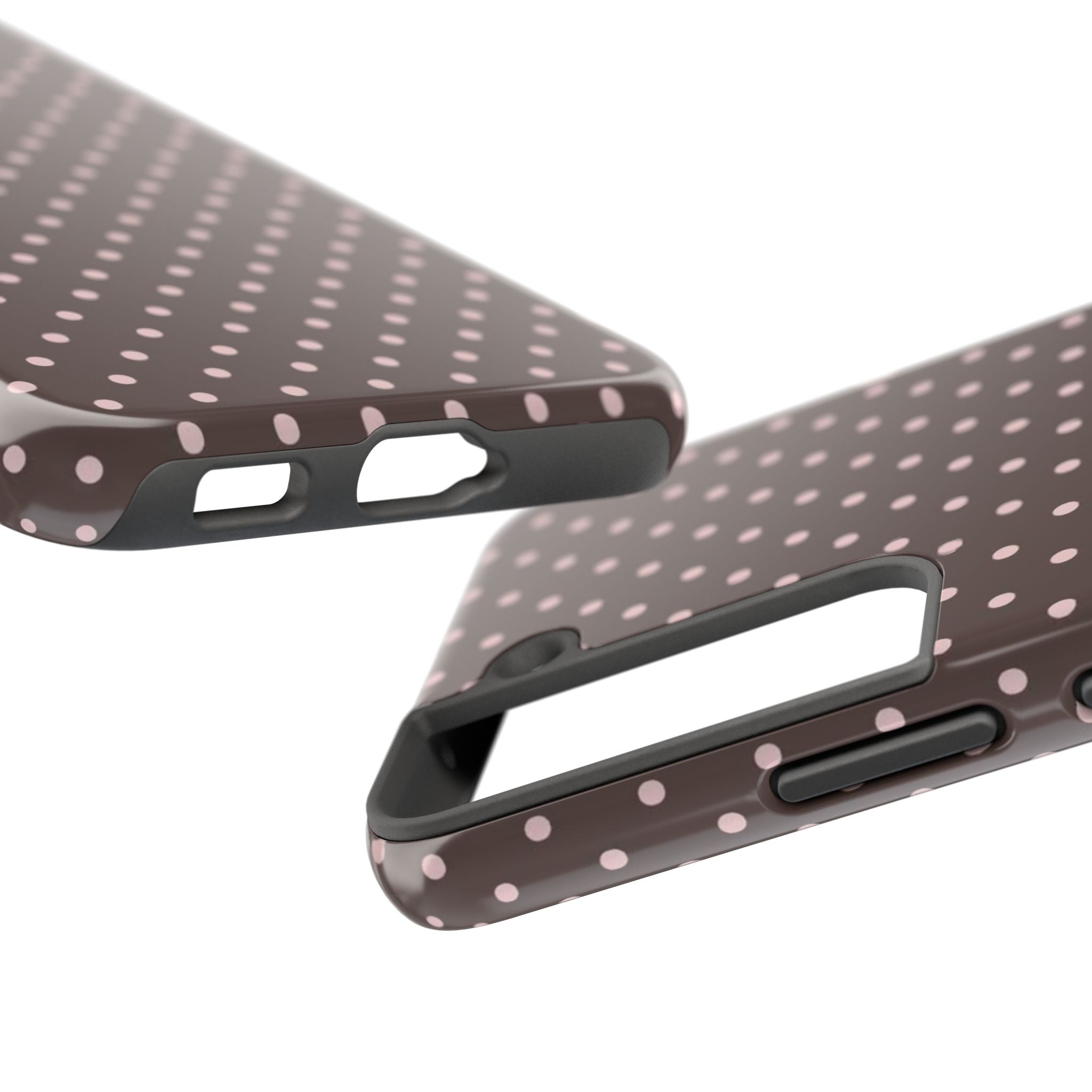 Brown with Pink Dots Phone Case  - Tough Impact-Resistant Case