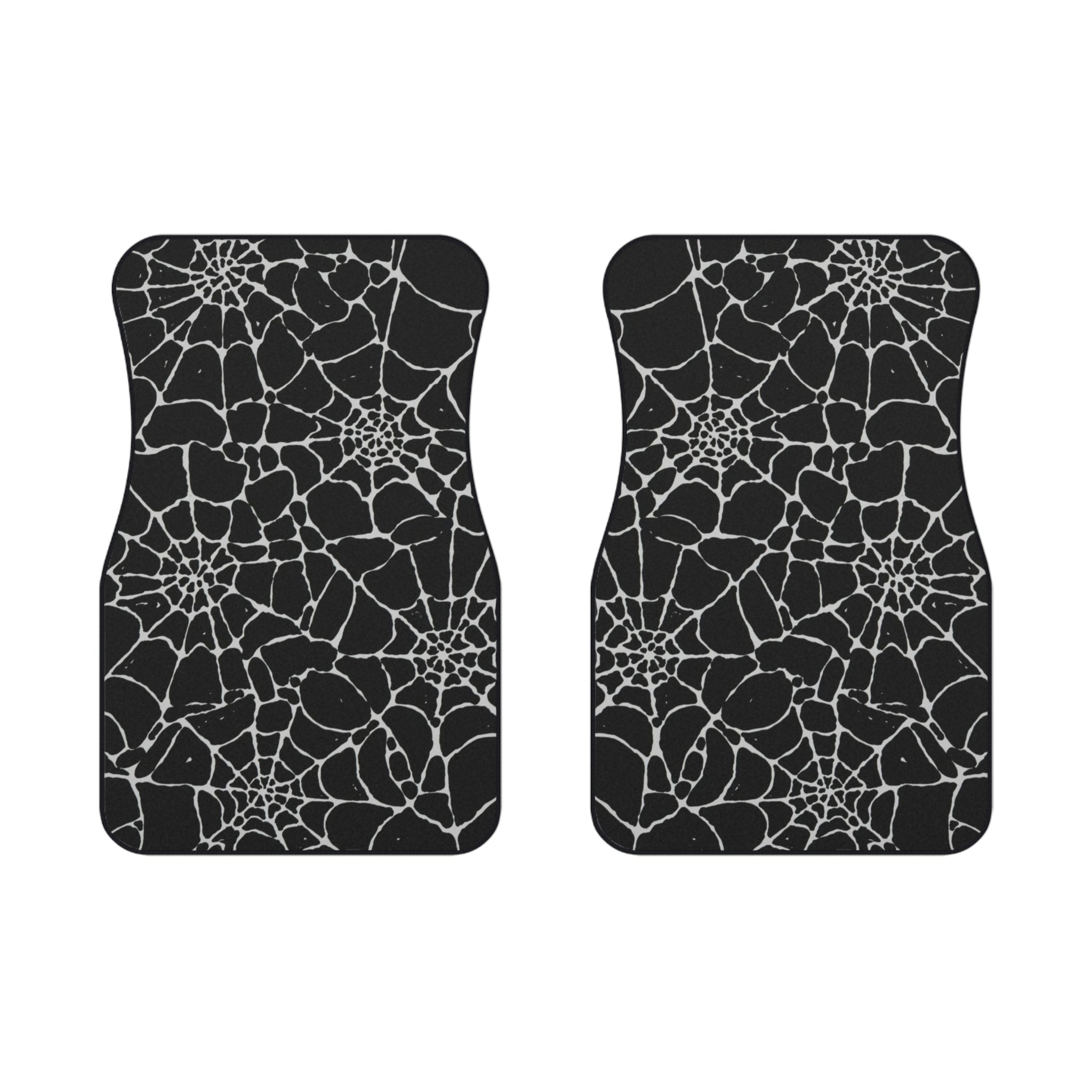 Grunge Spider Web Car Mats - Front Floor Mats Set of 2