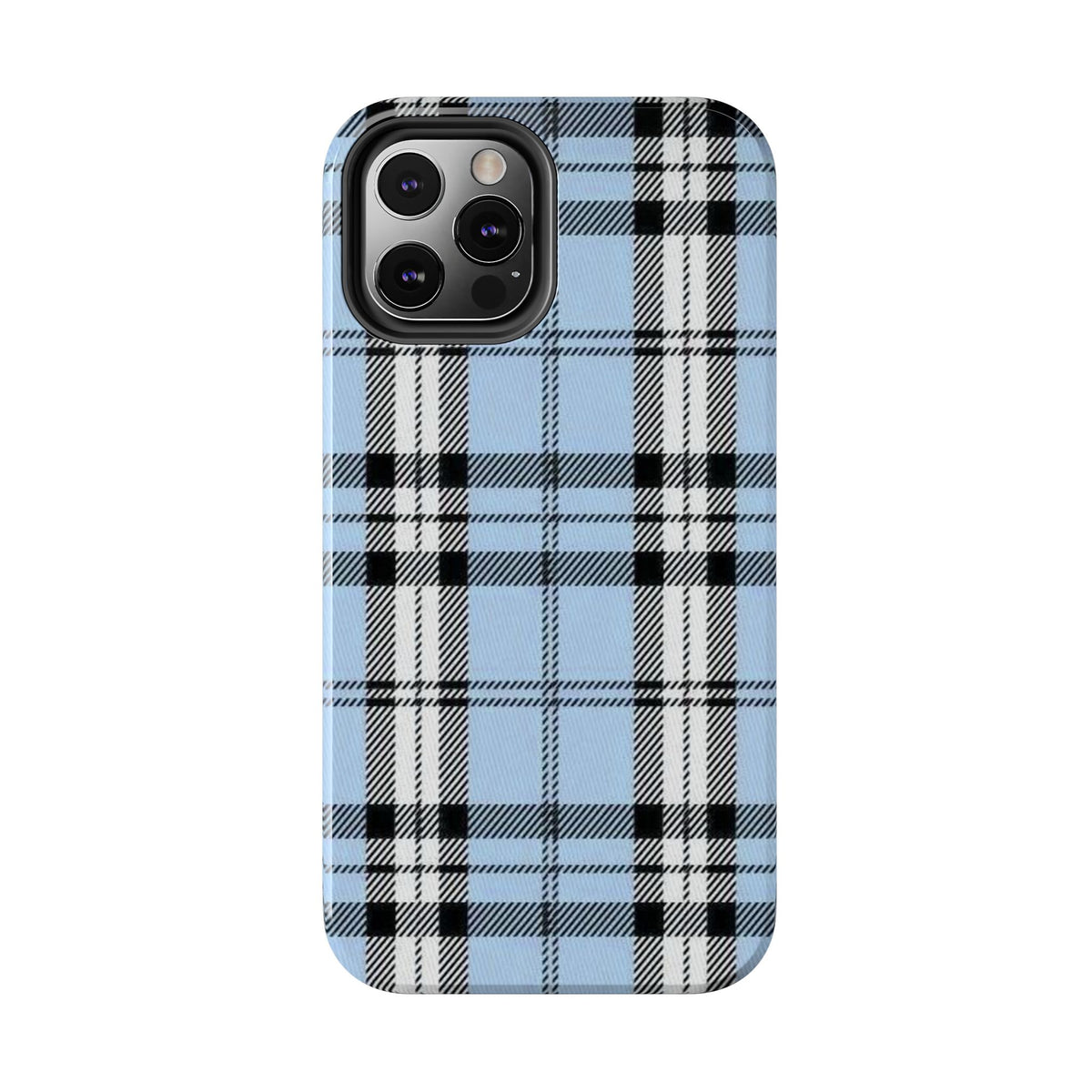 Light Baby Blue Gingham Plaid Phone Case