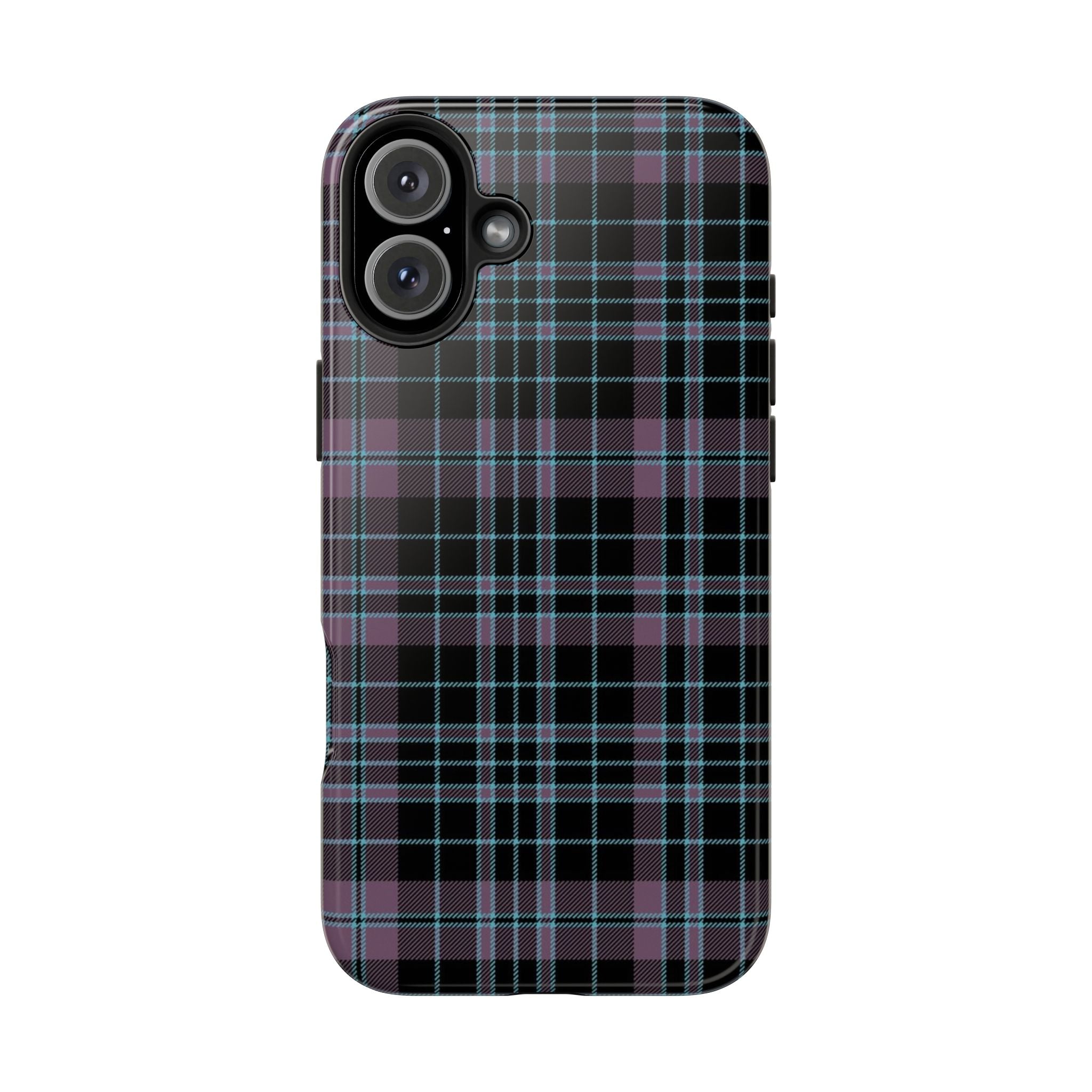 Punk Purple and Blue Plaid Phone Case