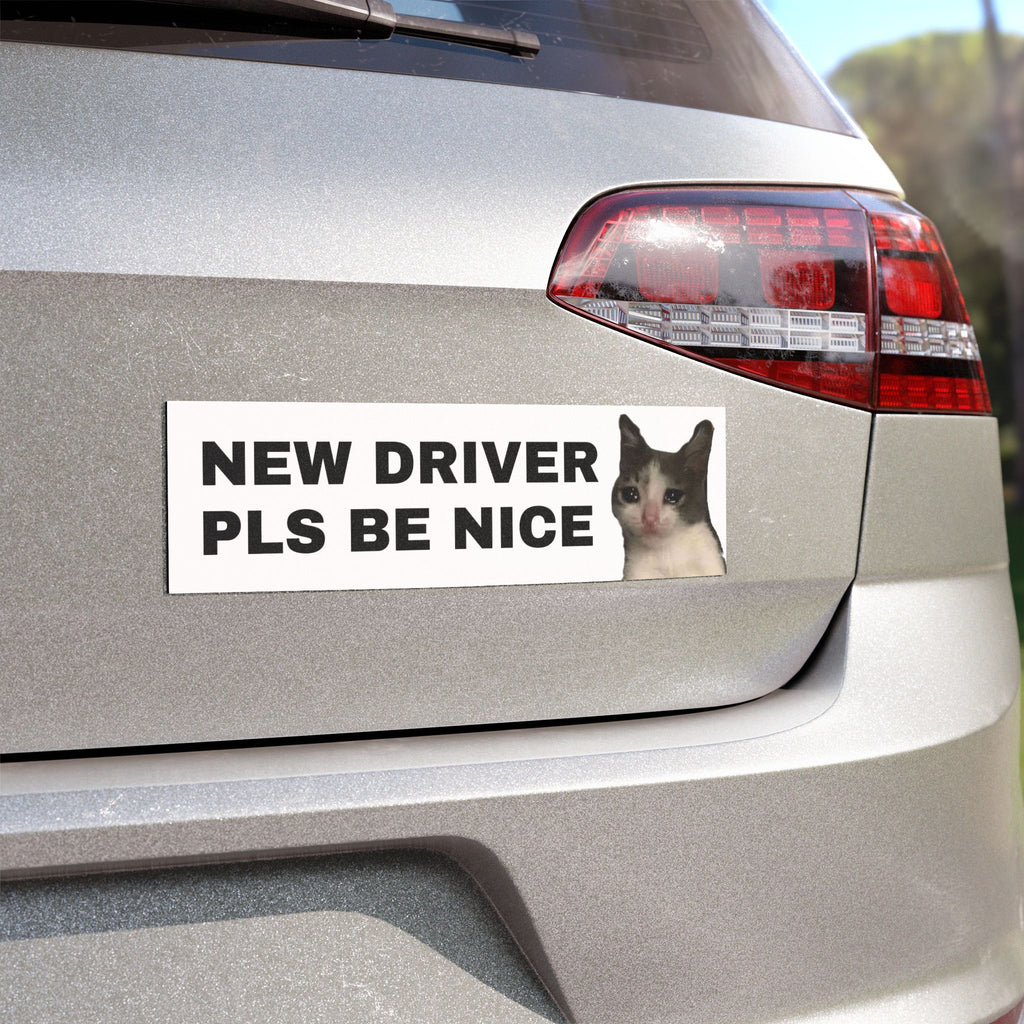 New Driver Funny Gag Meme New Driver Please be Nice Car Magnets