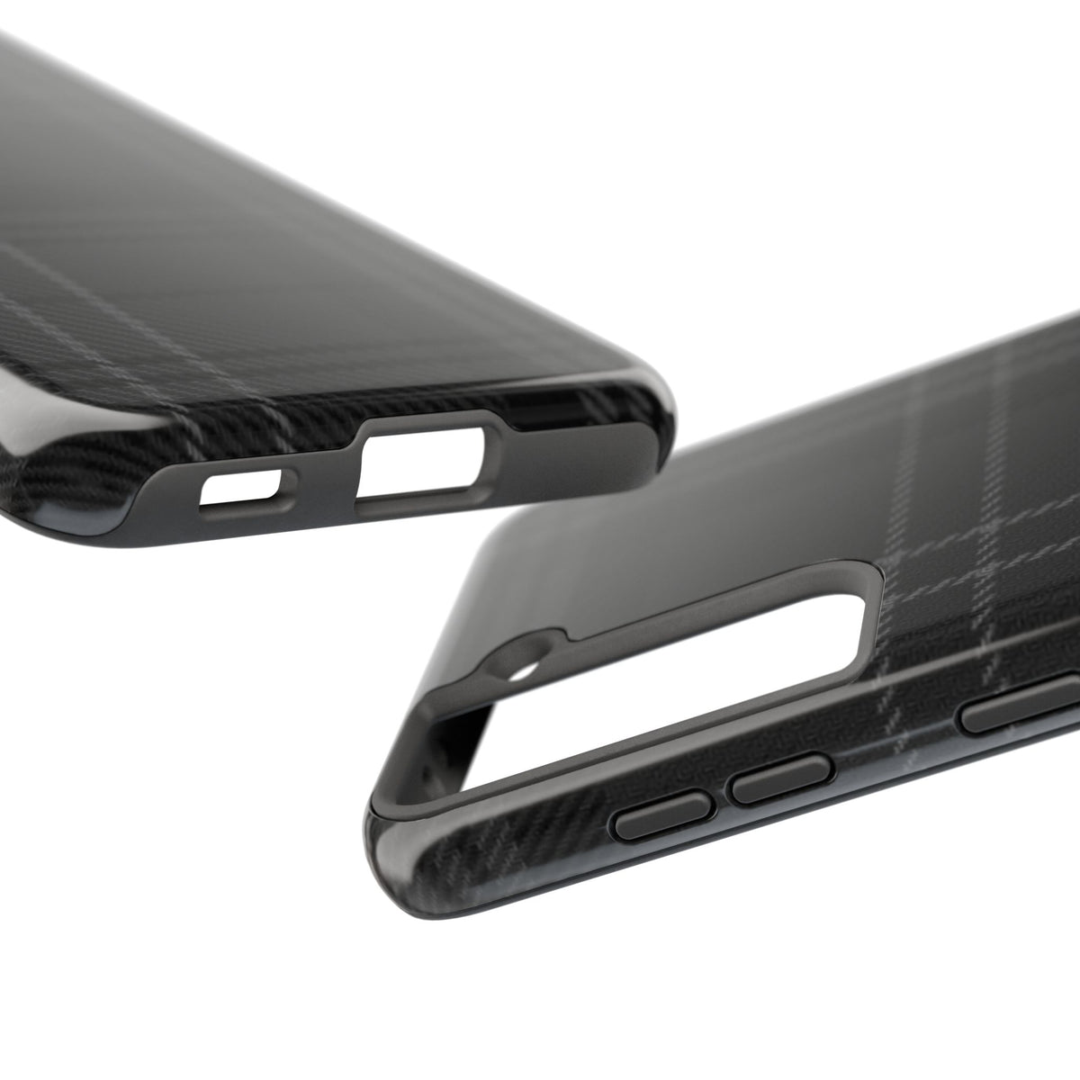 Black Plaid Gingham Phone Case