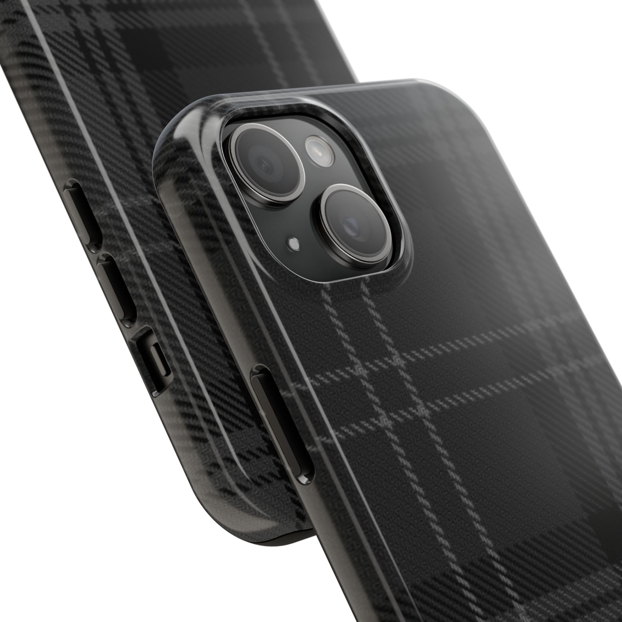 Black Plaid Phone Case  - Tough Impact-Resistant Case