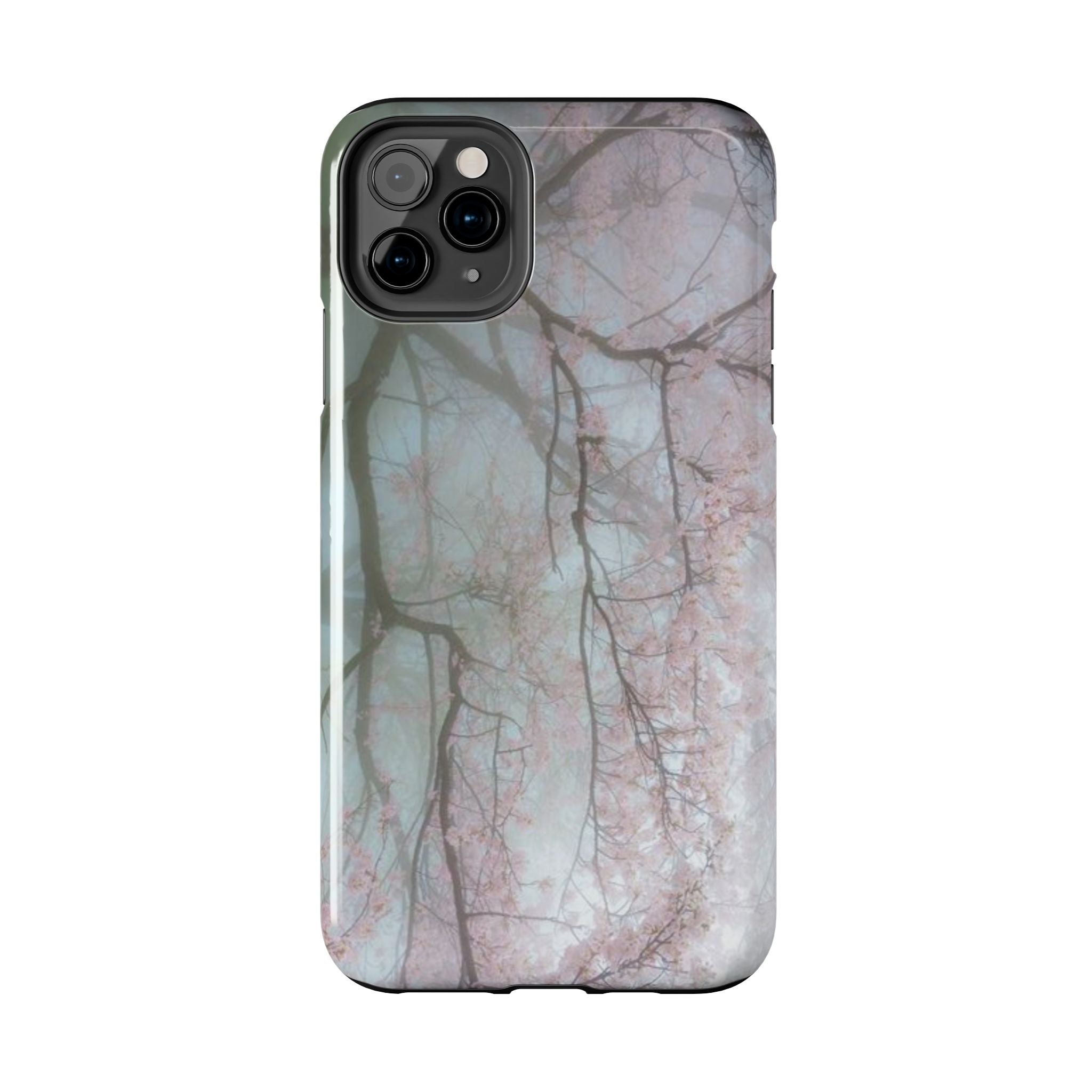 Foggy Cherry Blossom Cyber Phone Case  - Tough Impact-Resistant Case
