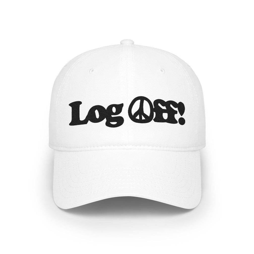 Log Off! Peace Sign Low Profile Baseball Cap