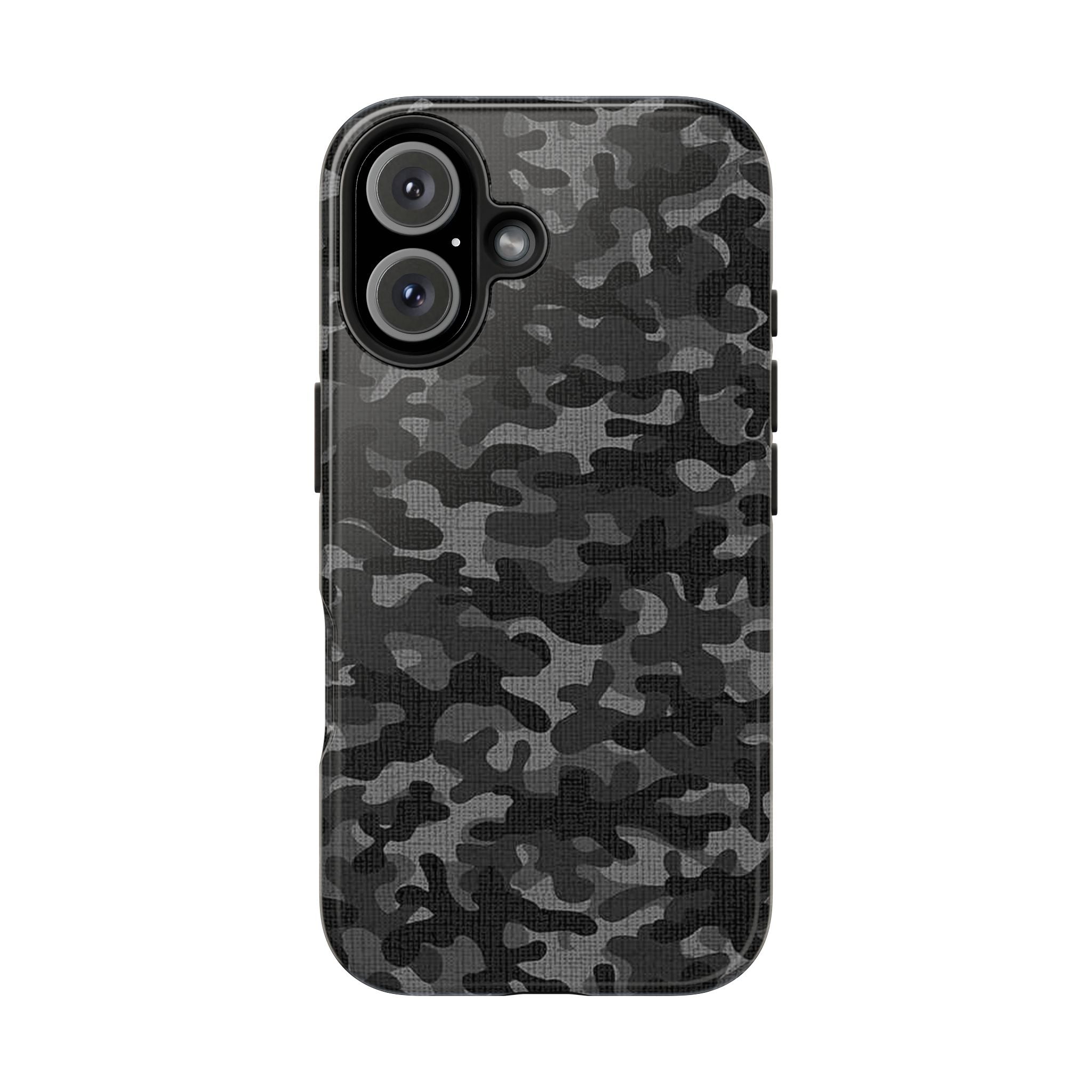 Black Camo Print Phone Case  - Tough Impact-Resistant Cases