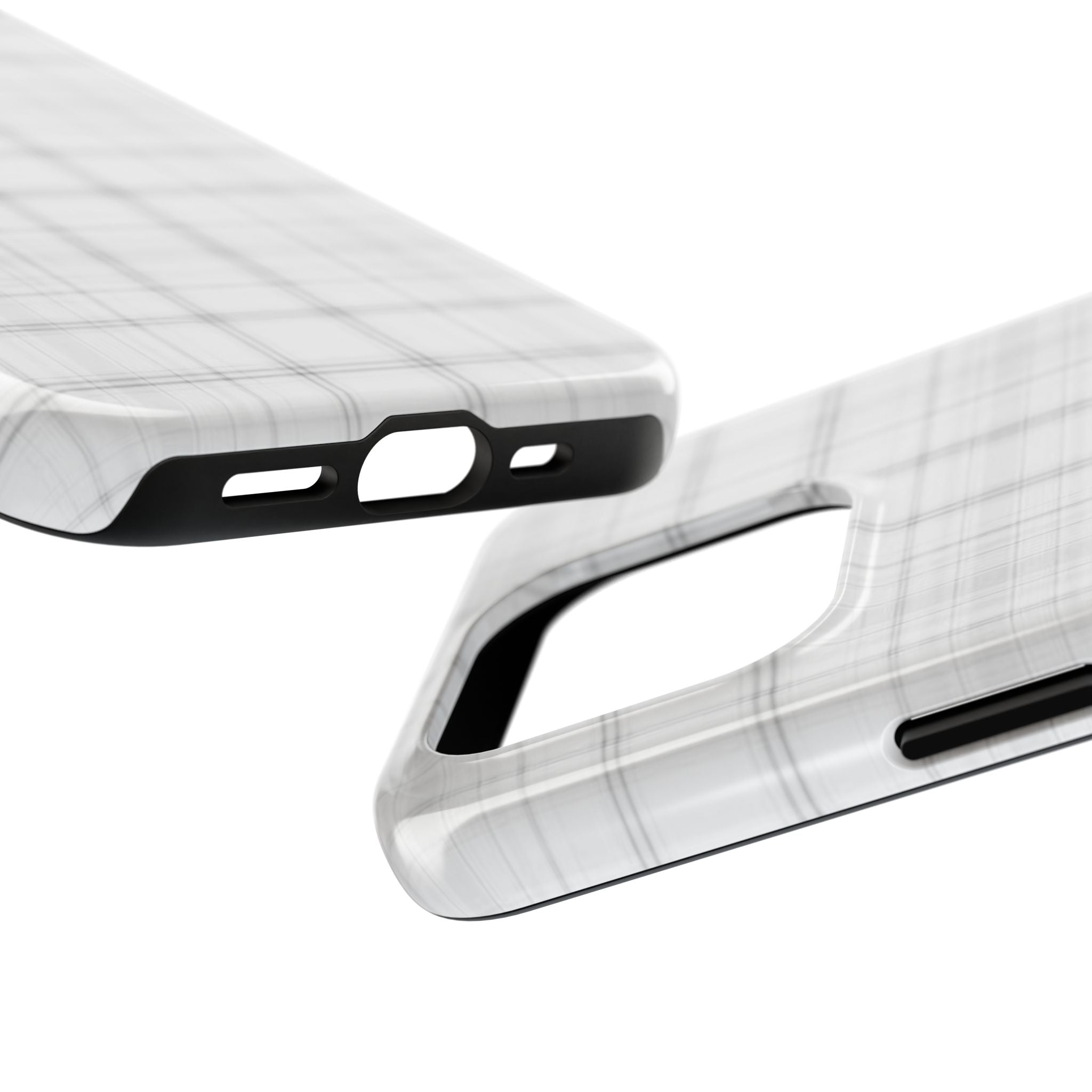 White Gingham Phone Case