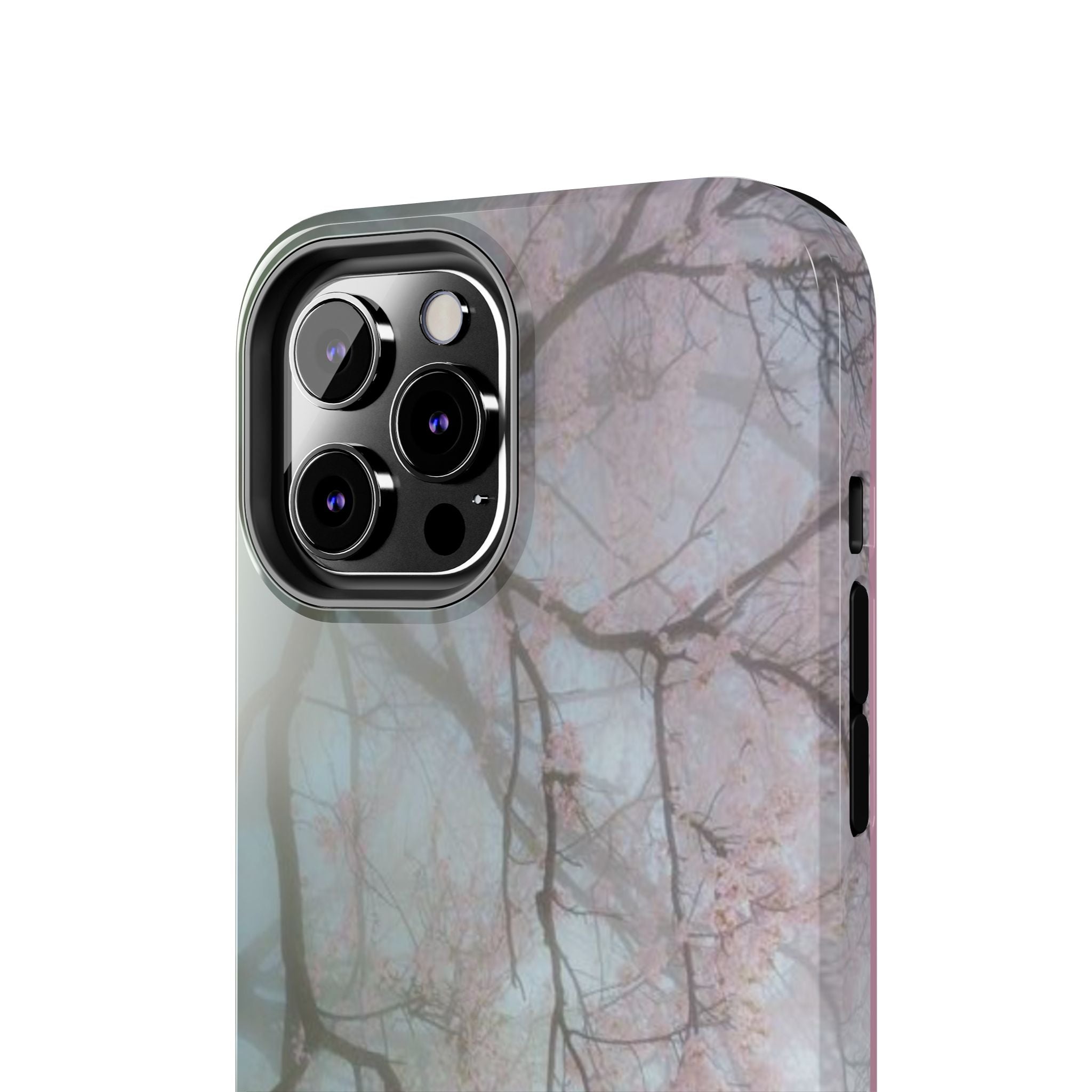 Foggy Cherry Blossom Cyber Phone Case  - Tough Impact-Resistant Case