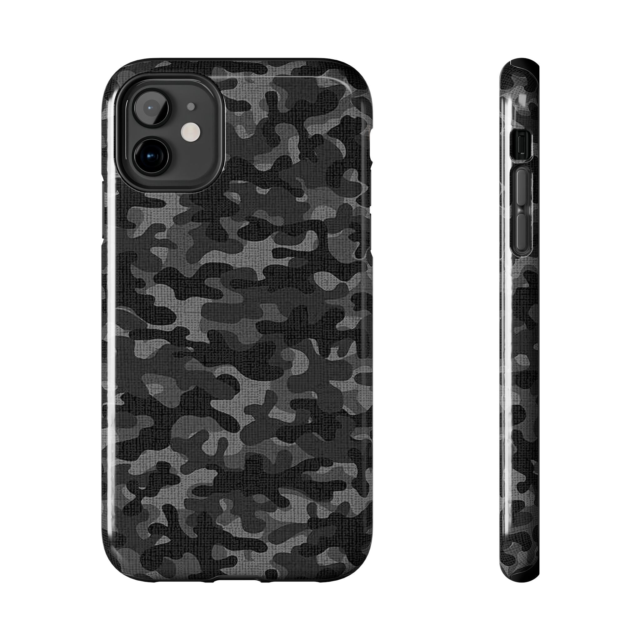 Black Camo Print Phone Case  - Tough Impact-Resistant Cases