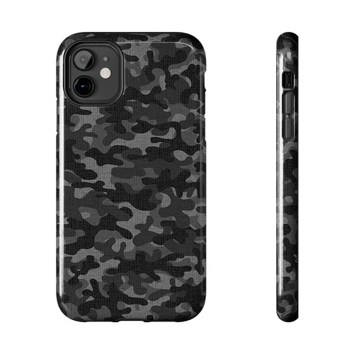 Black Camo Print Phone Case  - Tough Impact-Resistant Cases