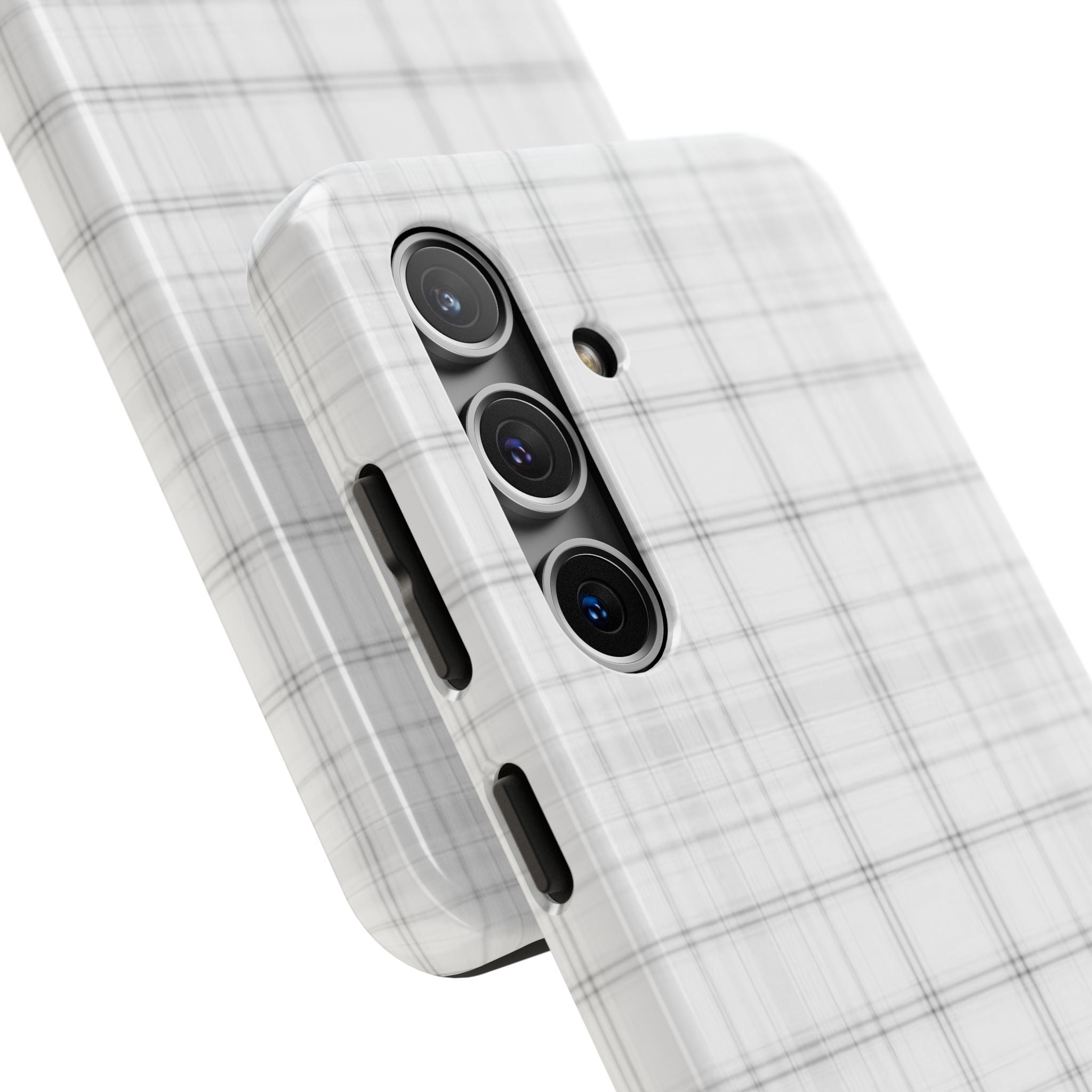 White Gingham Phone Case