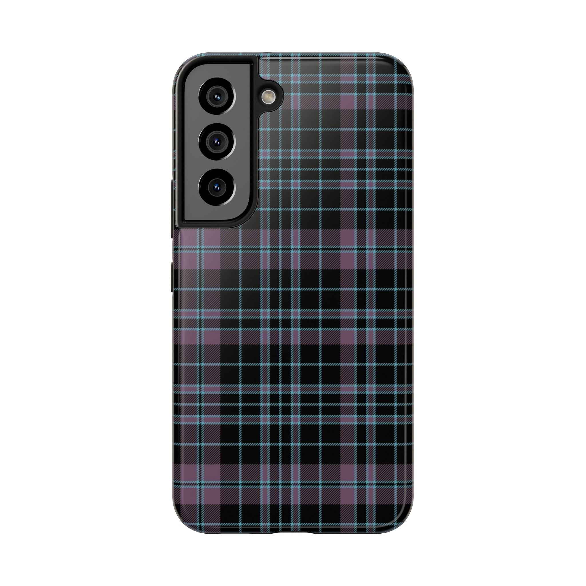 Punk Purple and Blue Plaid Phone Case