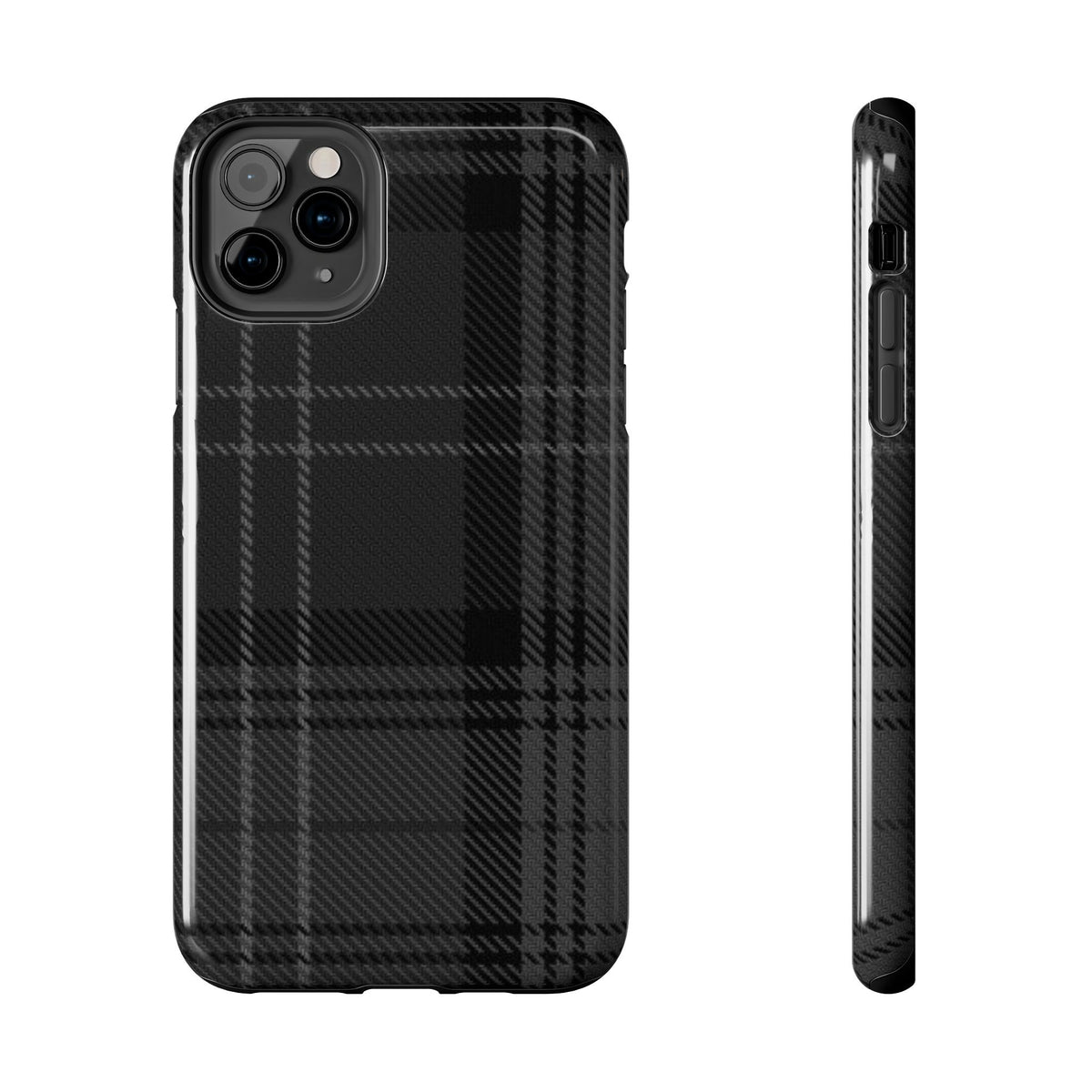 Black Plaid Gingham Phone Case