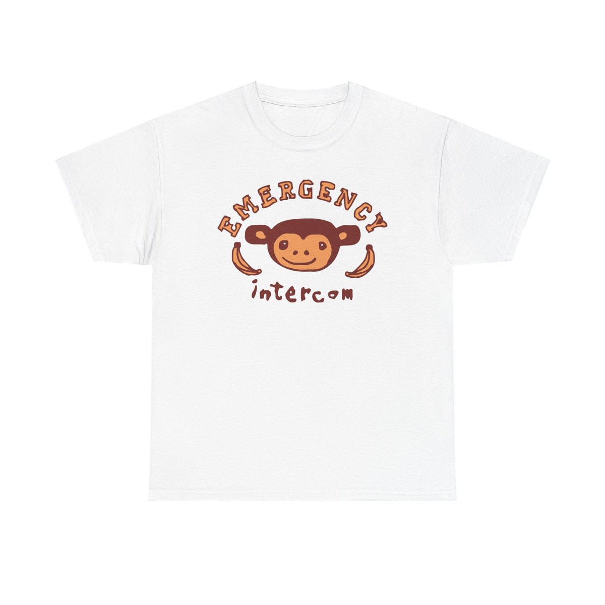Emergency Intercom Monkey Logo 100% Cotton Tee Shirt