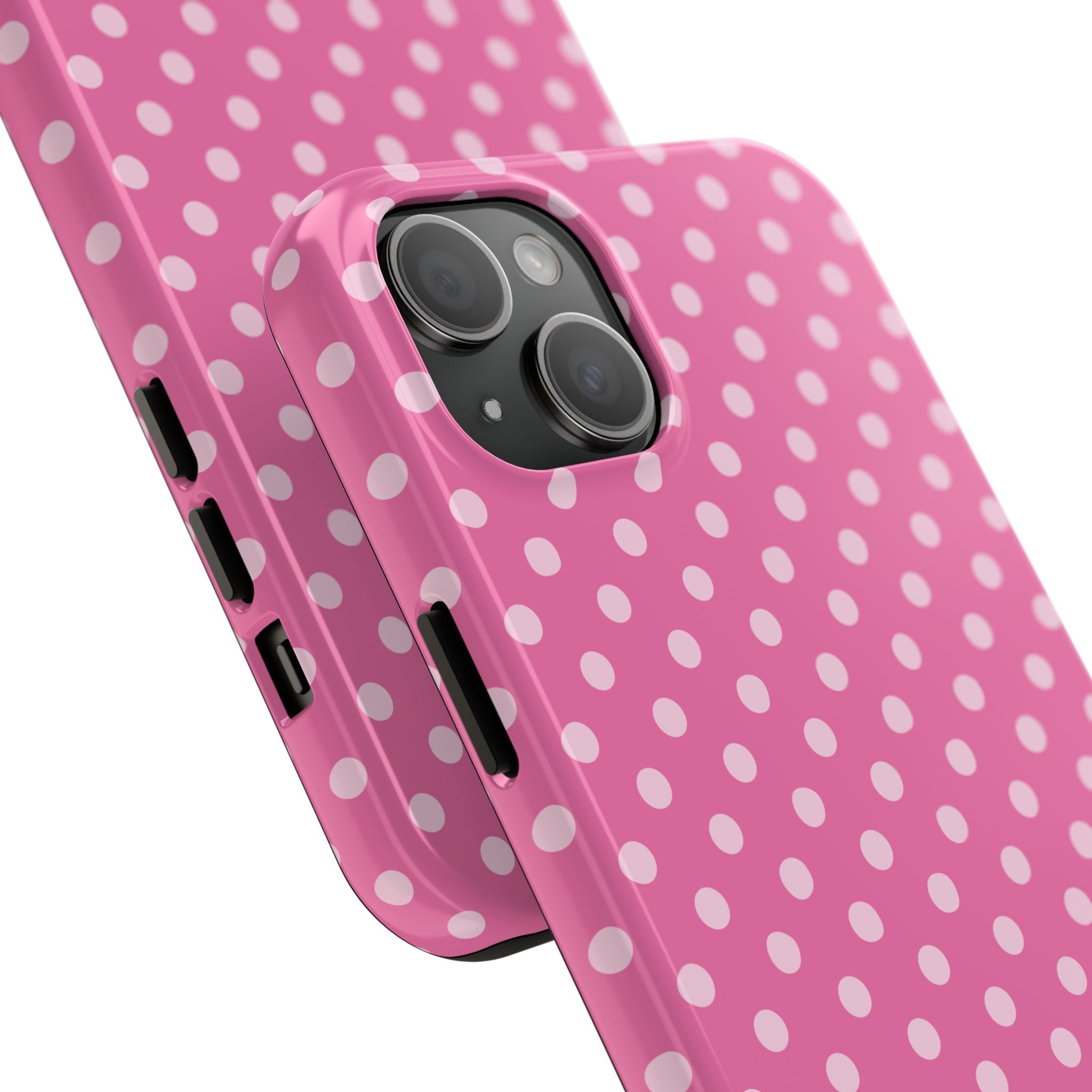 Pink on Pink Polka Dot Phone Case  - Tough Impact-Resistant Case