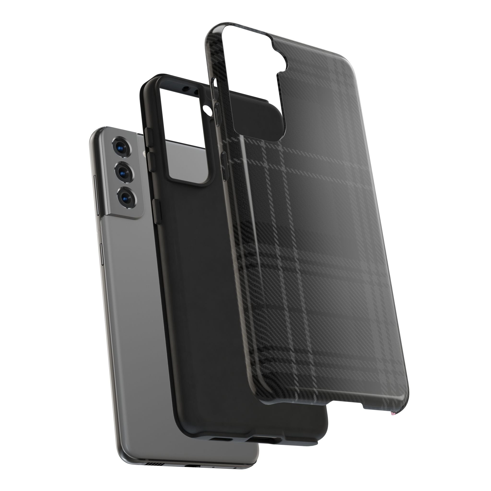 Black Plaid Phone Case  - Tough Impact-Resistant Case