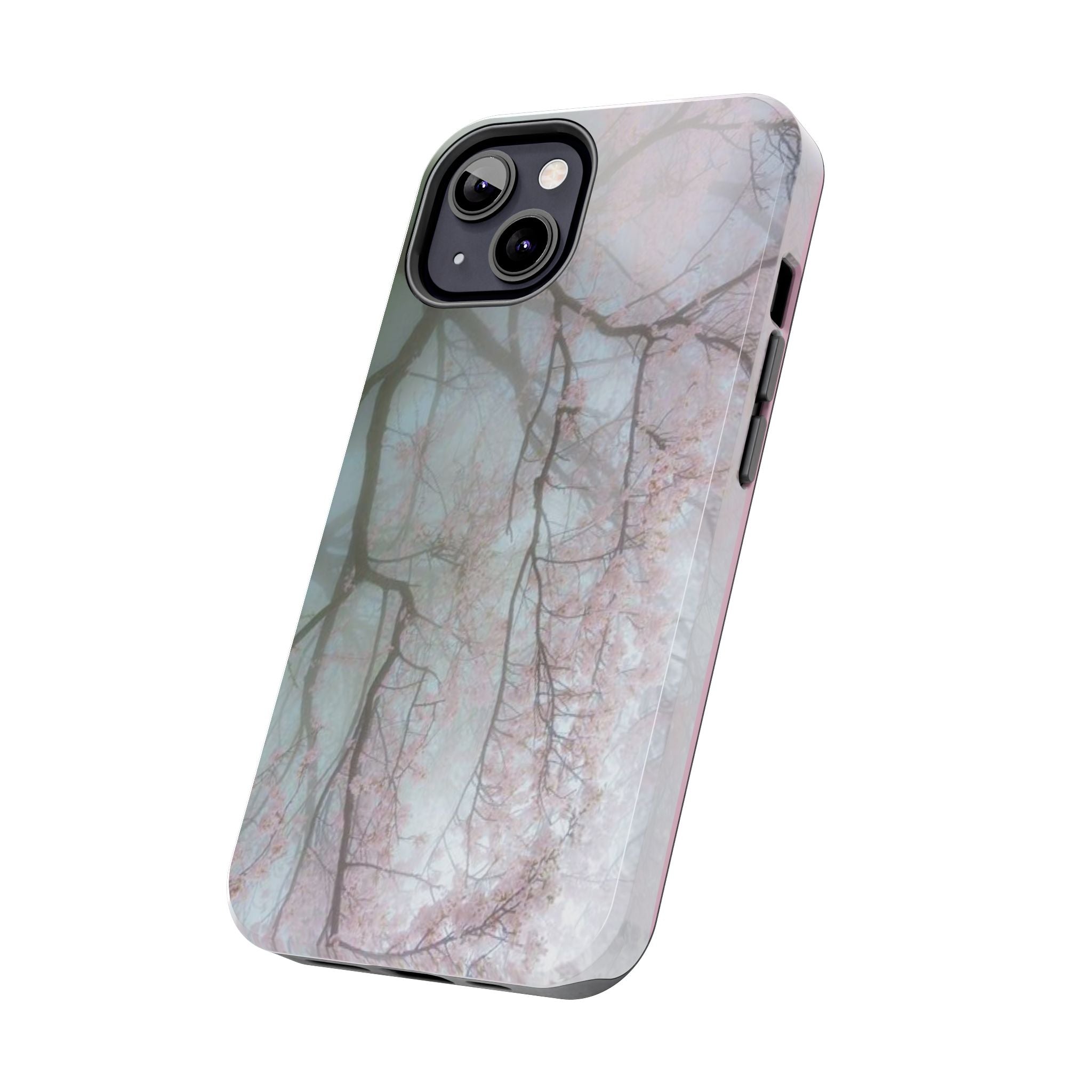 Foggy Cherry Blossom Cyber Phone Case  - Tough Impact-Resistant Case