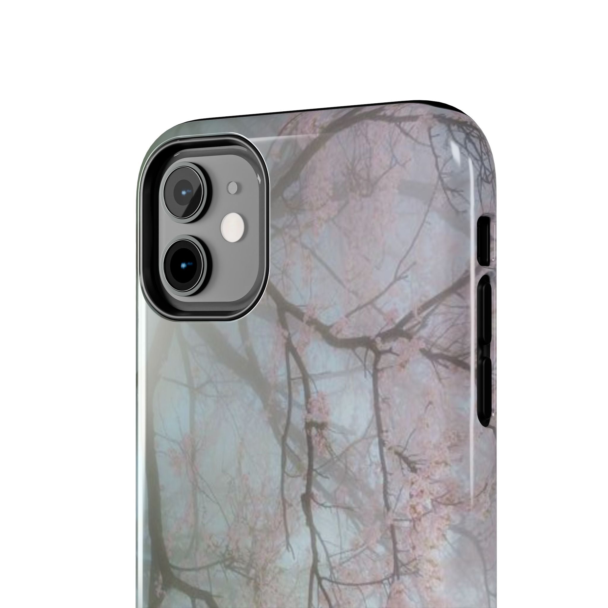 Foggy Cherry Blossom Cyber Phone Case  - Tough Impact-Resistant Case
