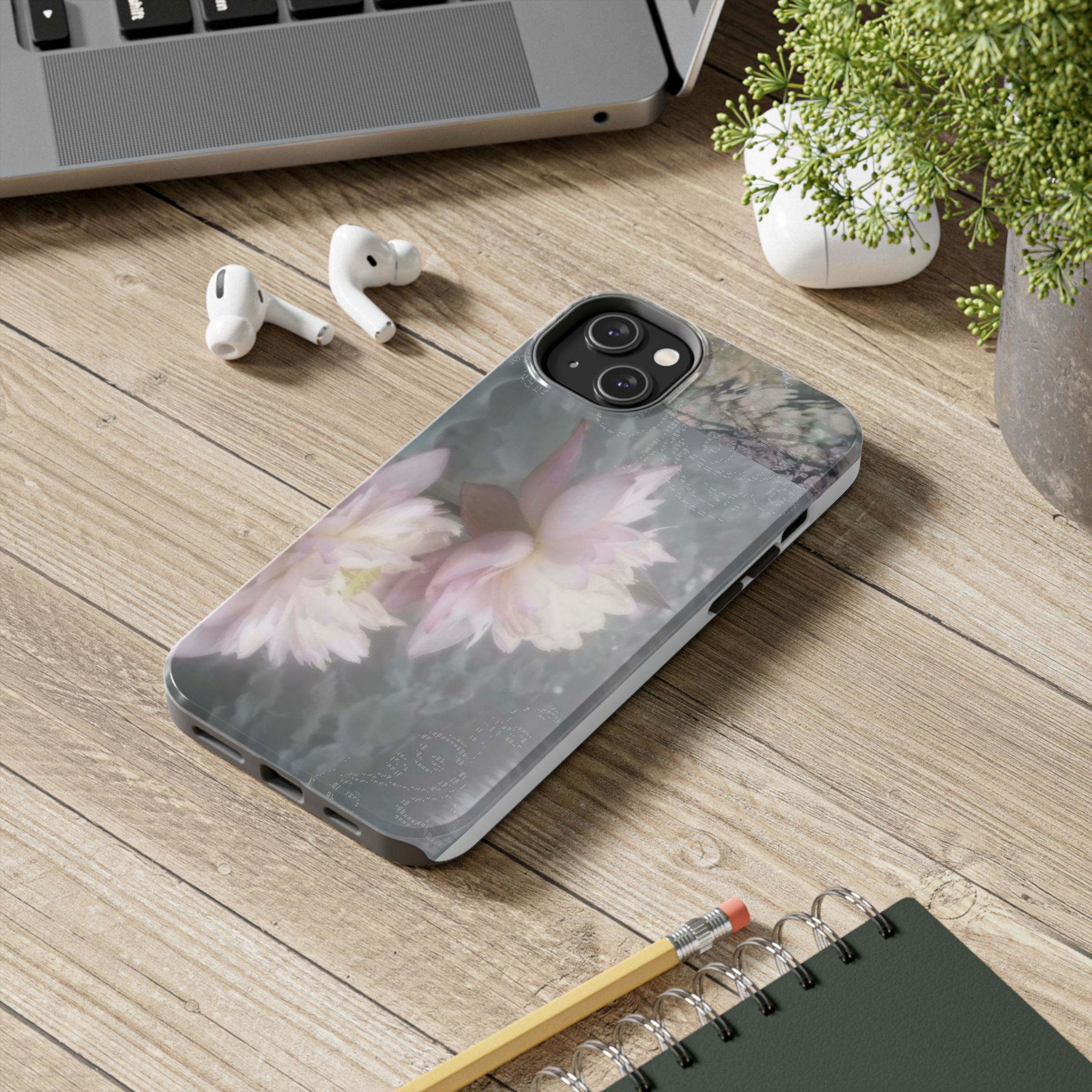 Lotus Flowers Cyber Whimsy Phone Case