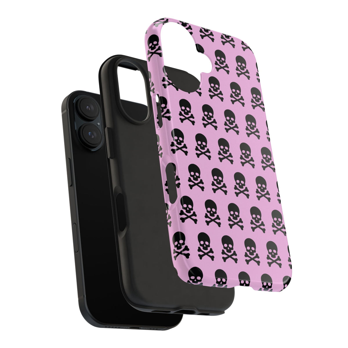 Pink Punk Skull Print Phone Case