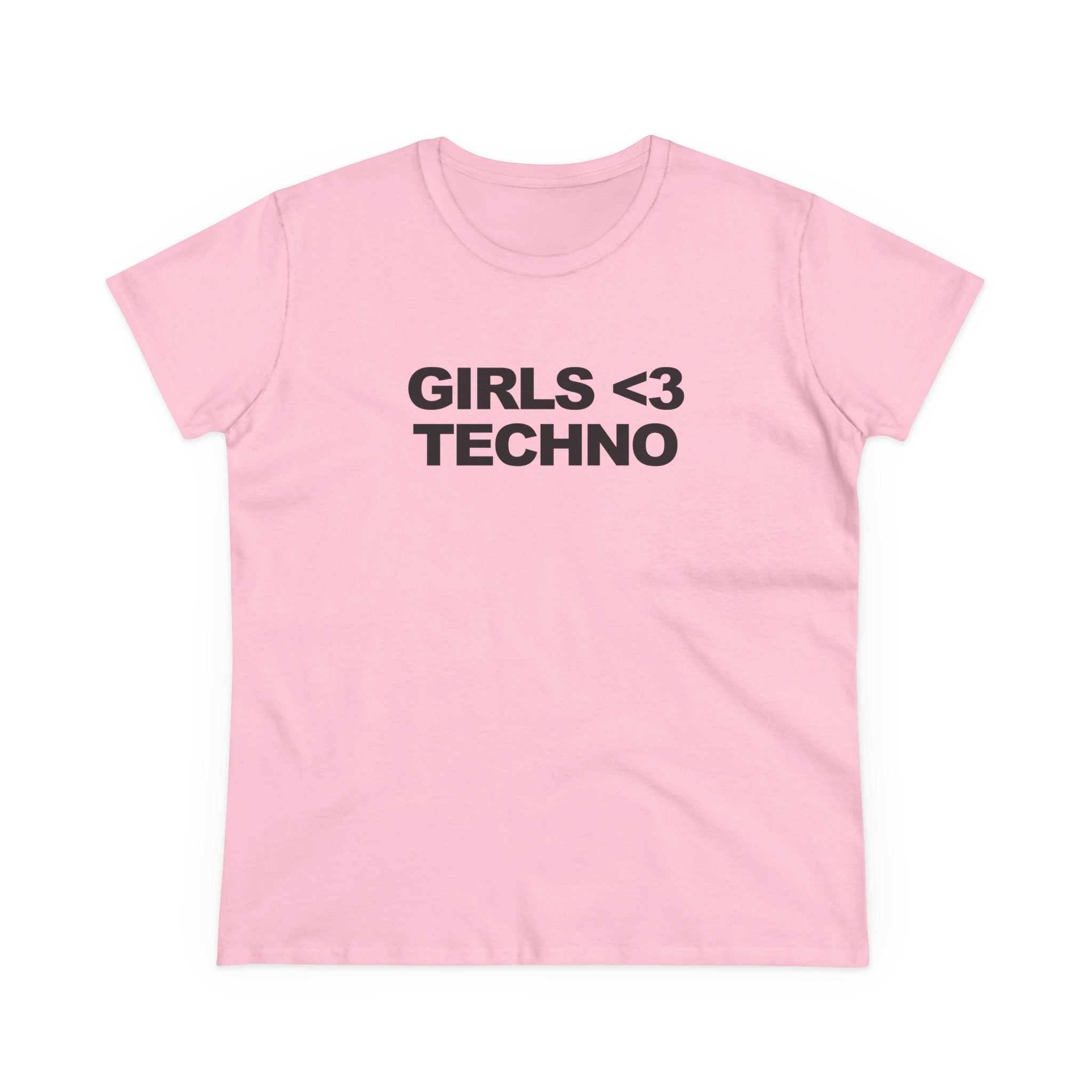 GIRLS <3 TECHNO Women's Cotton Tee