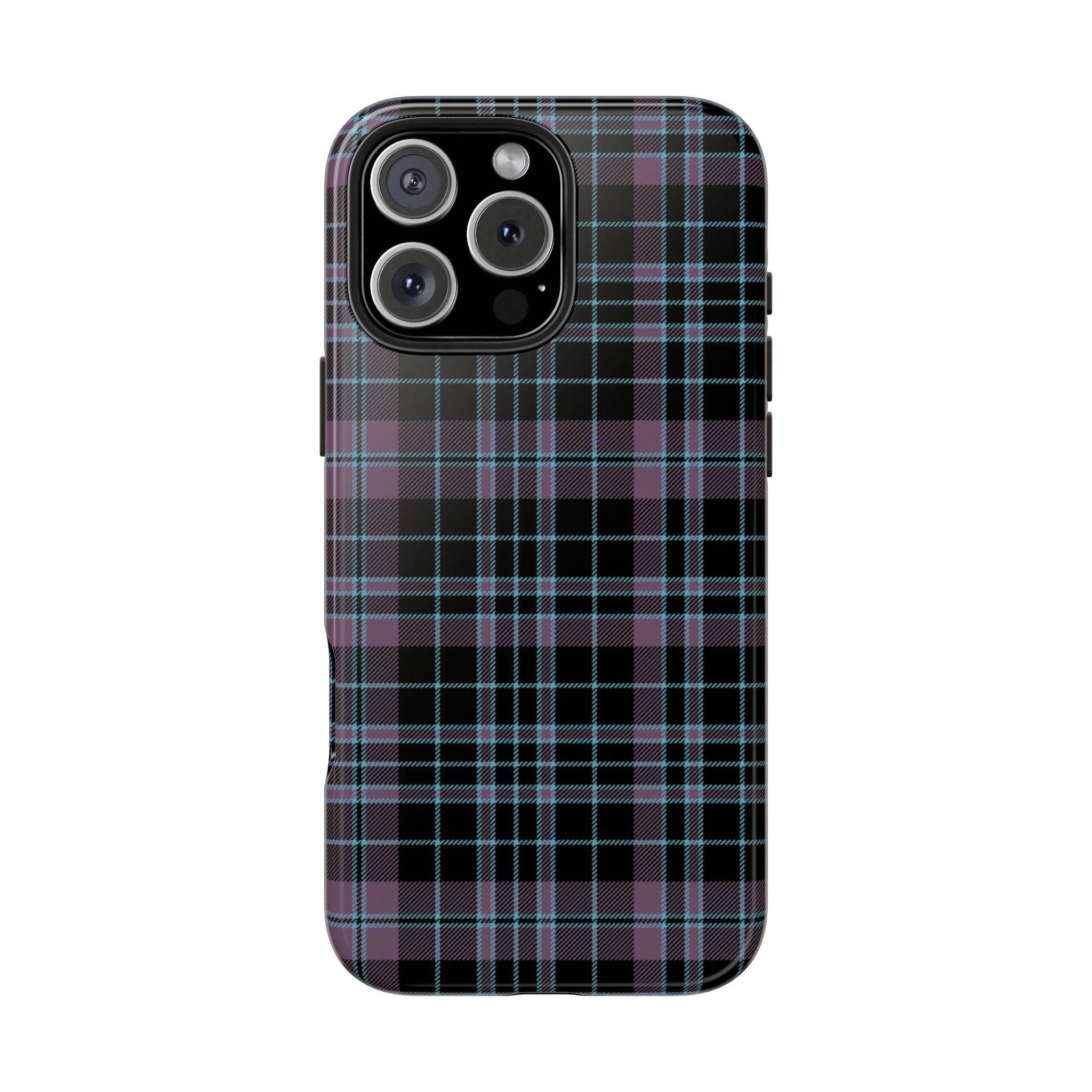 Punk Purple and Blue Plaid Phone Case
