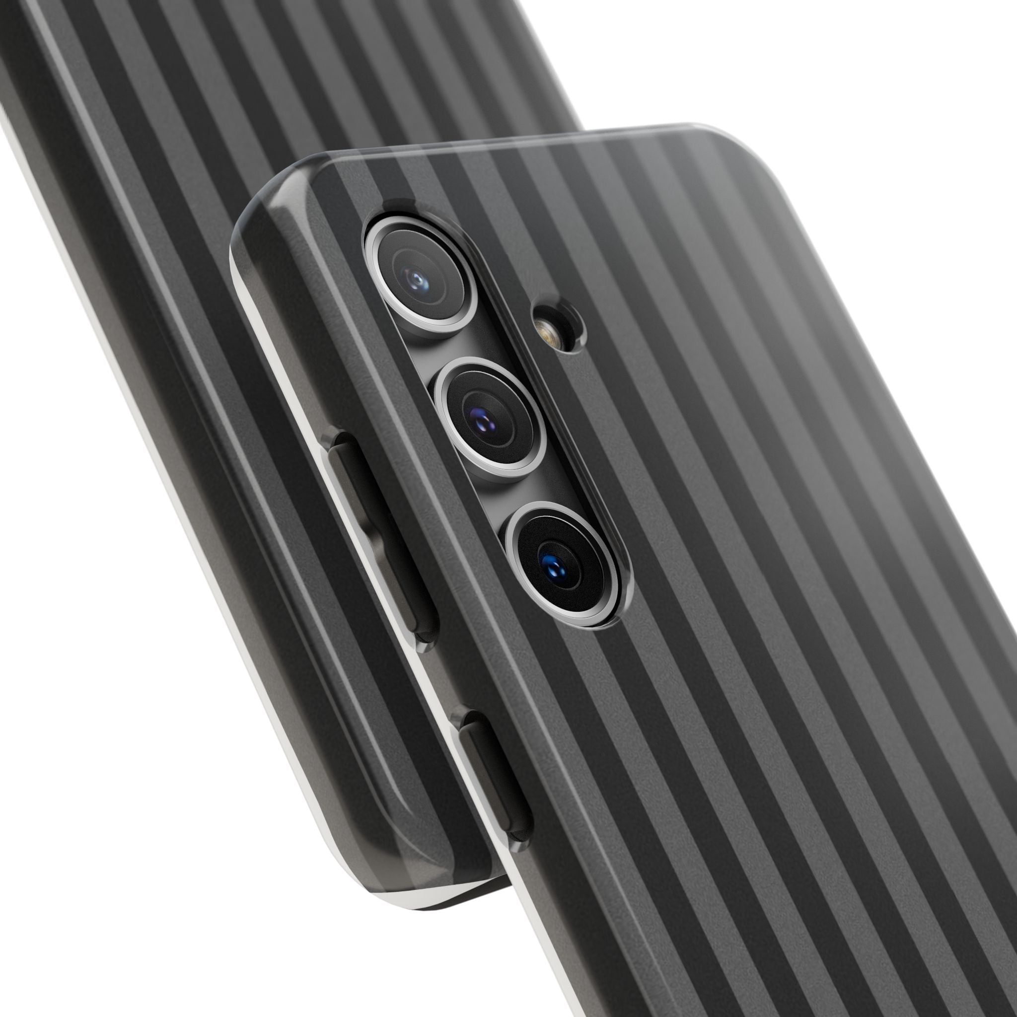 Dark Grey and Black Stripes Phone Case