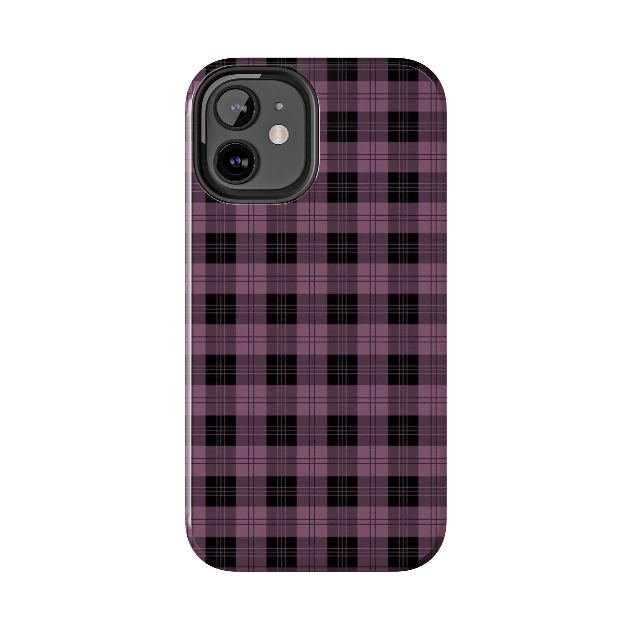 Emo Dark Pink Gingham Plaid Phone Case  - Tough Impact-Resistant Case
