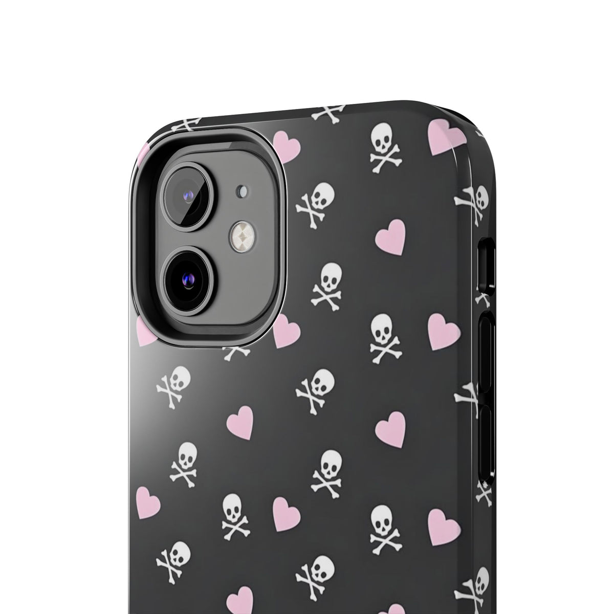 Cute Skulls and Hearts Phone Case  - Tough Impact-Resistant Case