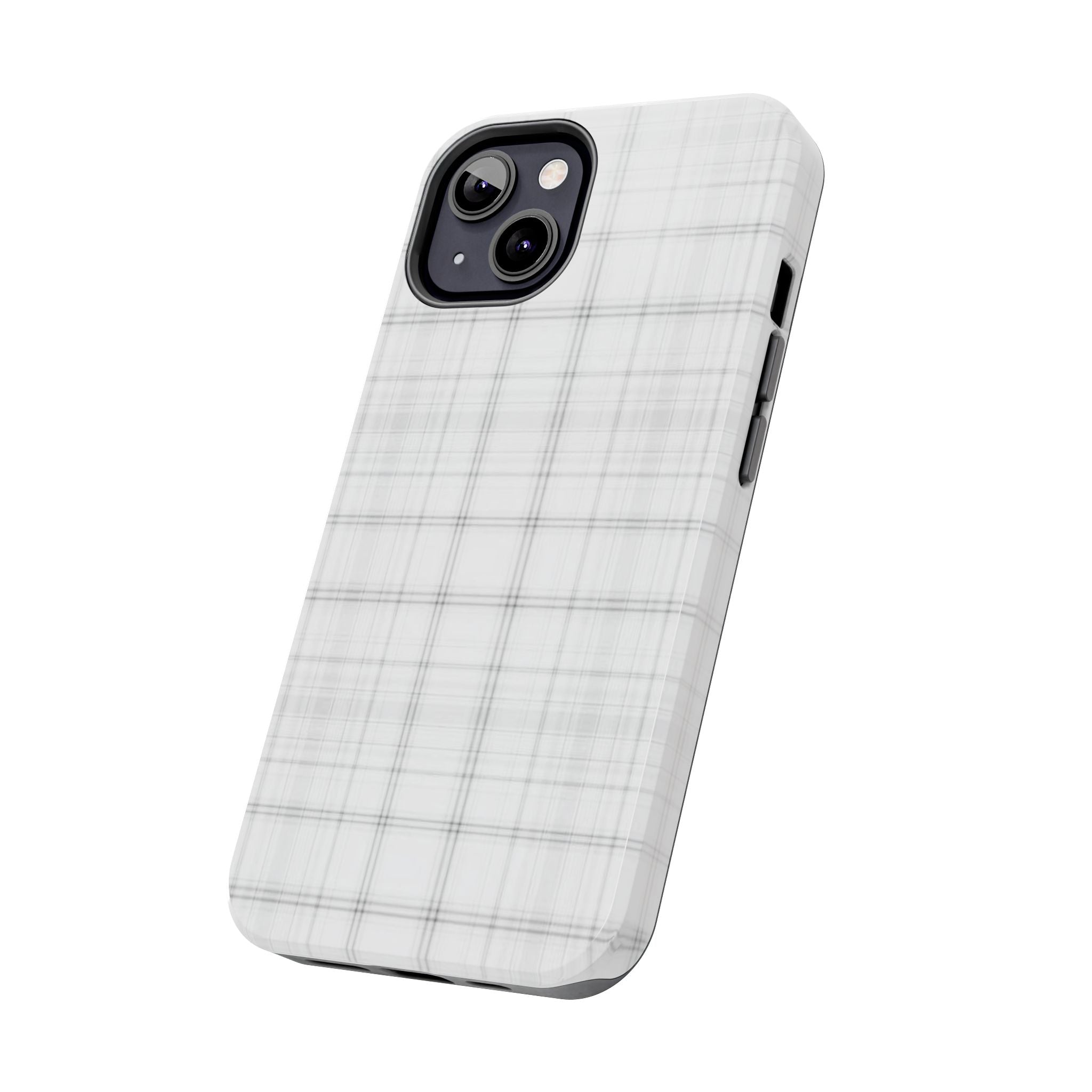 White Gingham Phone Case