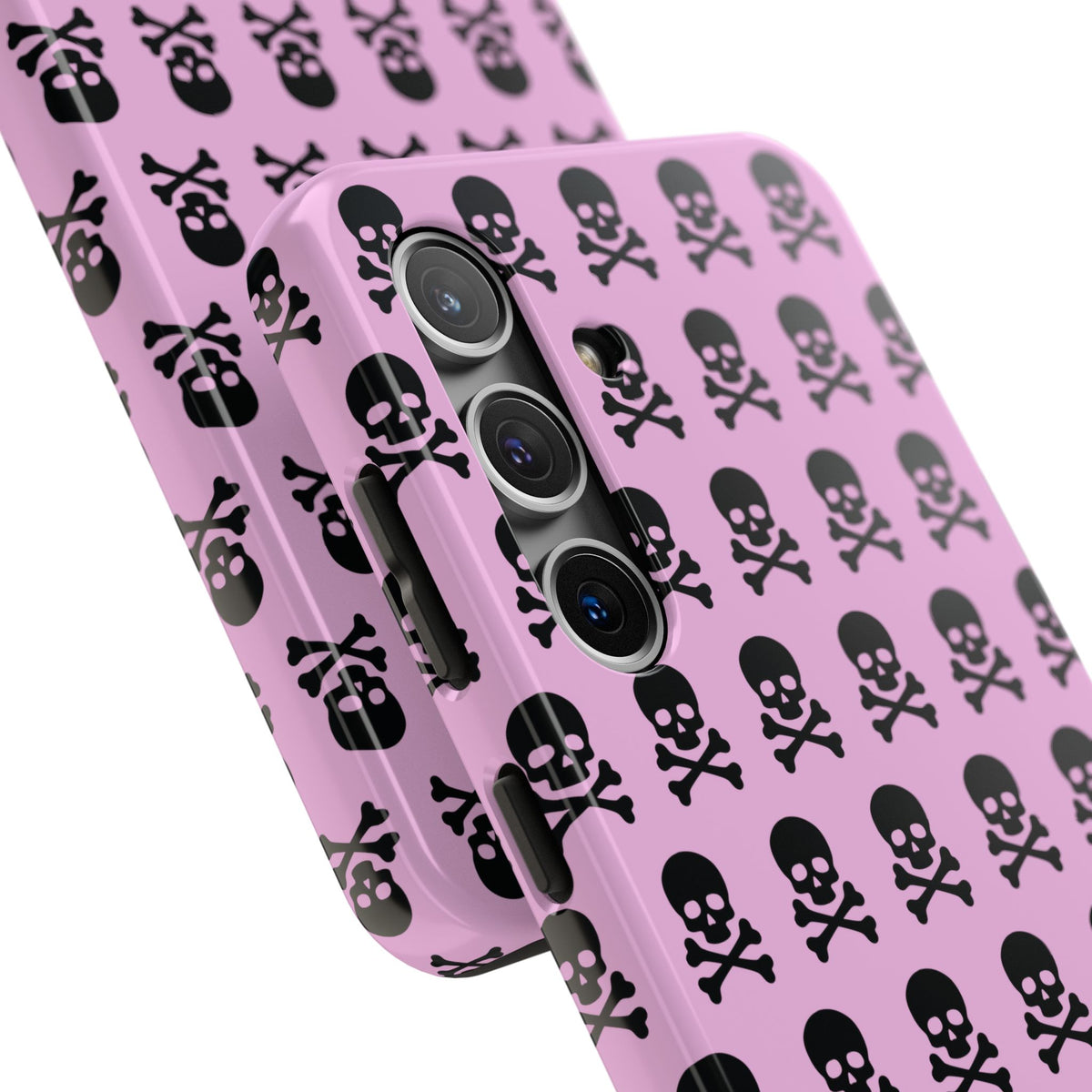 Pink Punk Skull Print Phone Case