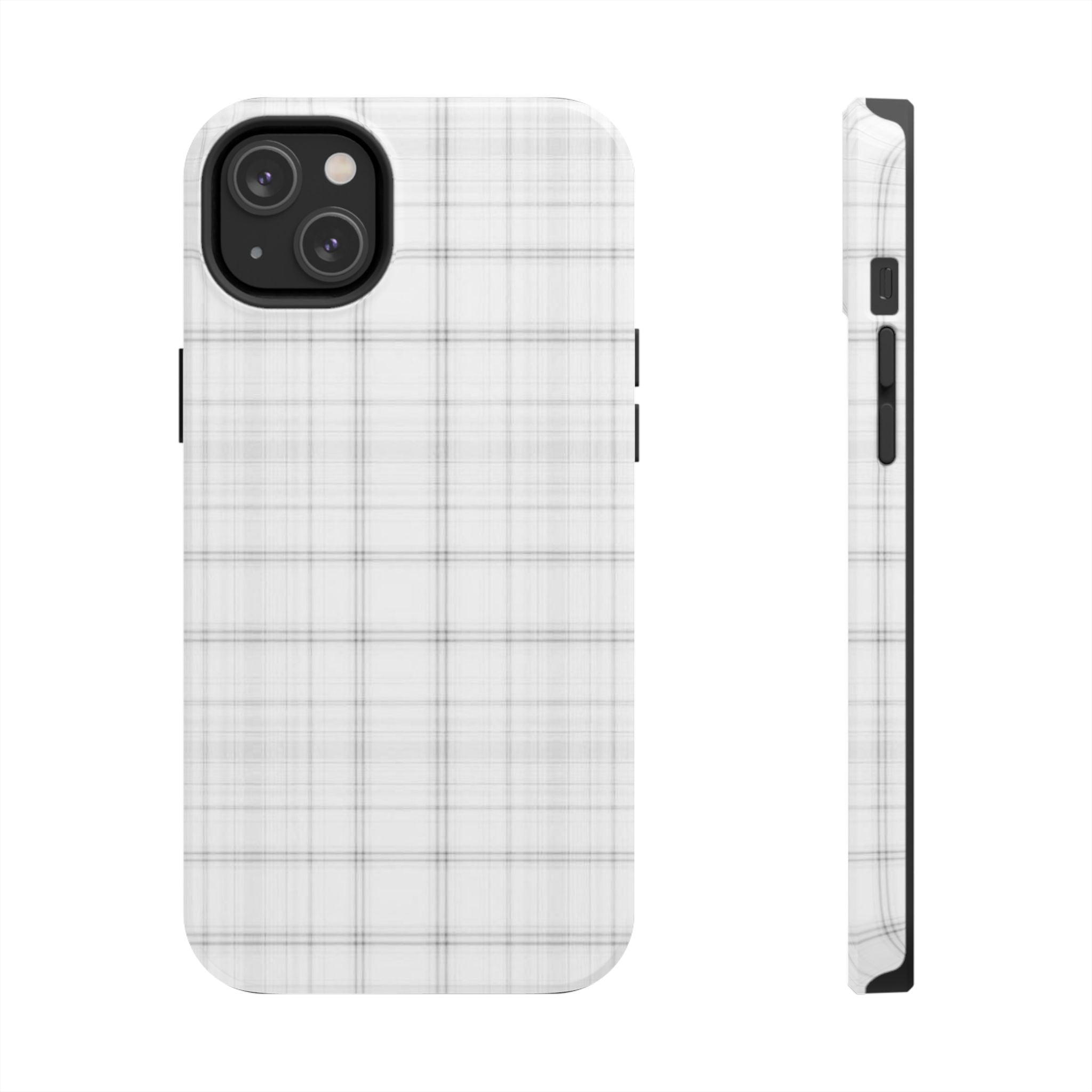 White Gingham Phone Case